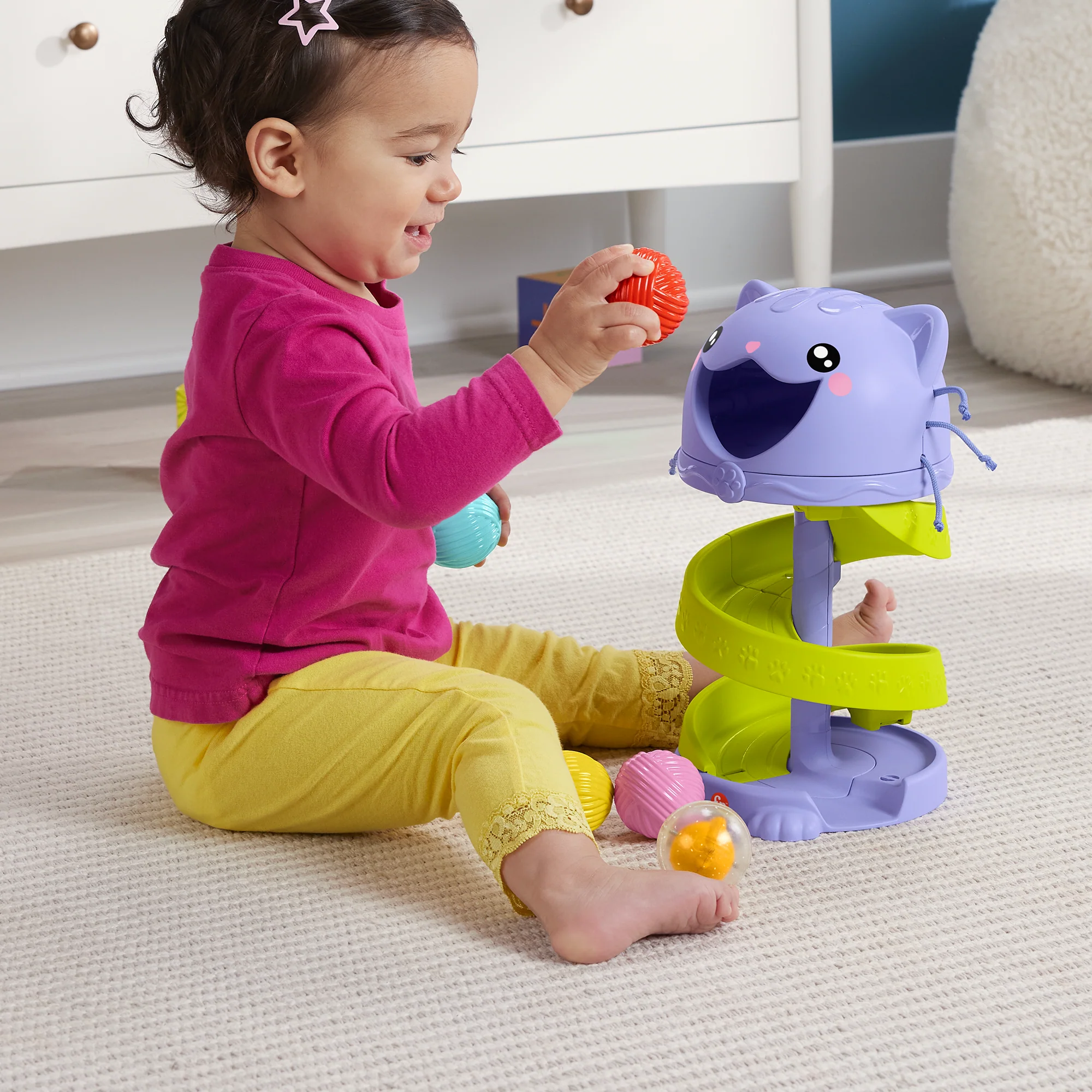 Fisher-Price Brinquedo para Bebês Gatinho Bolinhas Rolando - Image 2