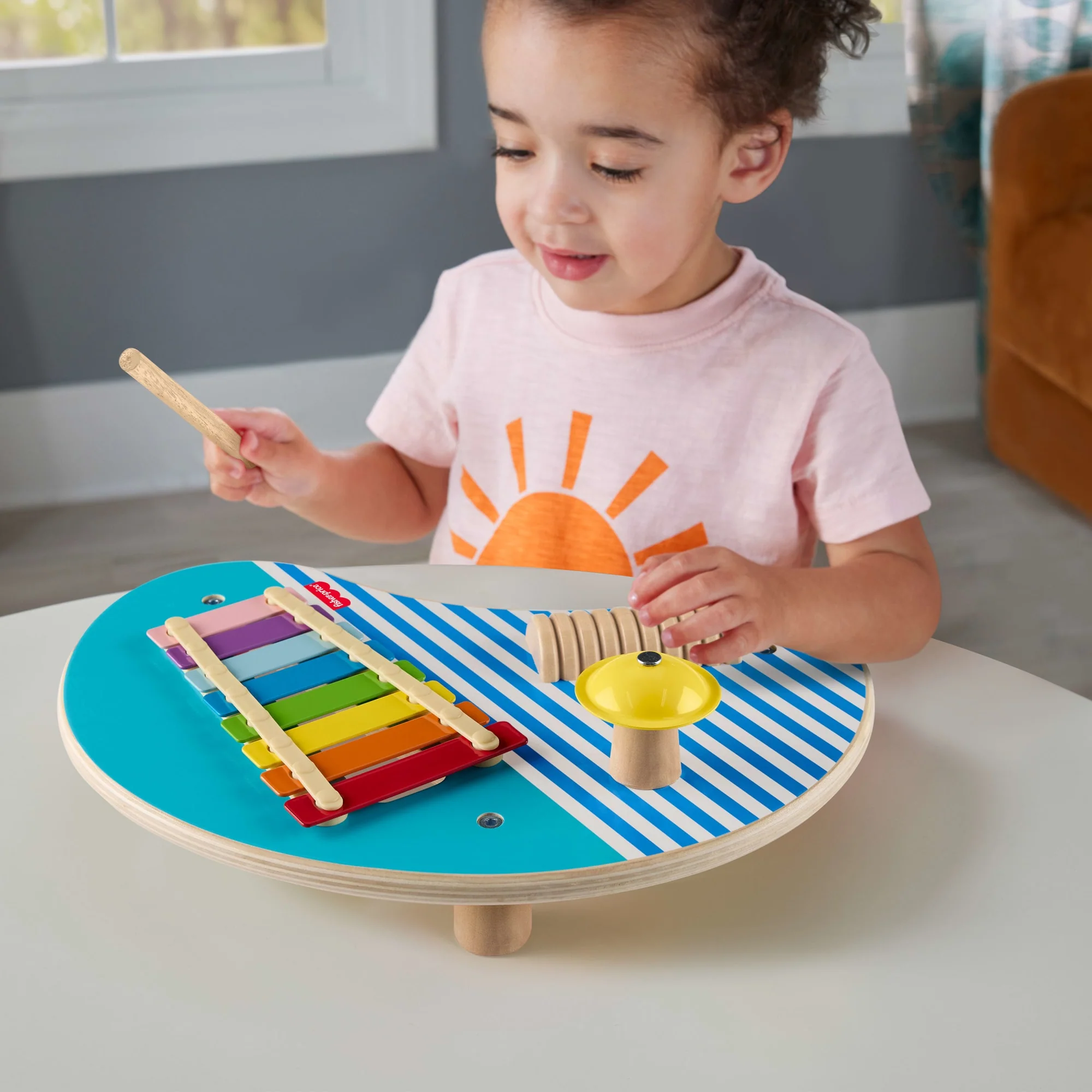 Fisher-Price Brinquedo para Bebês Mesa de Atividades Musicais de Madeira - Image 2