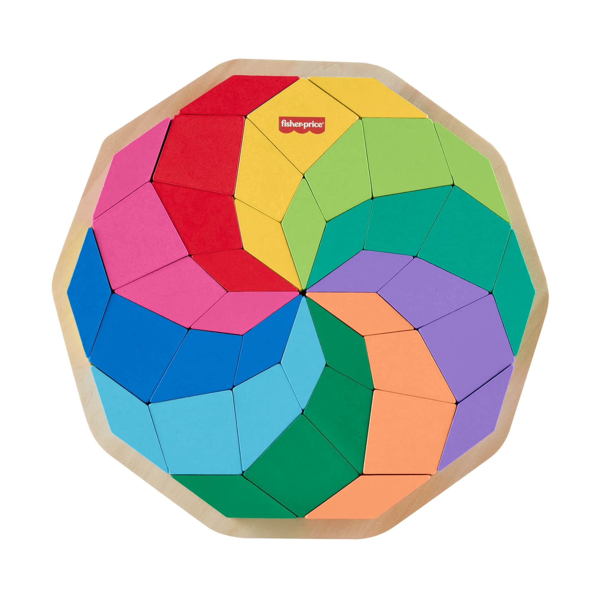Fisher-Price Brinquedo para Bebês Quebra-cabeça de Madeira Mandala Geométrica - Image 4