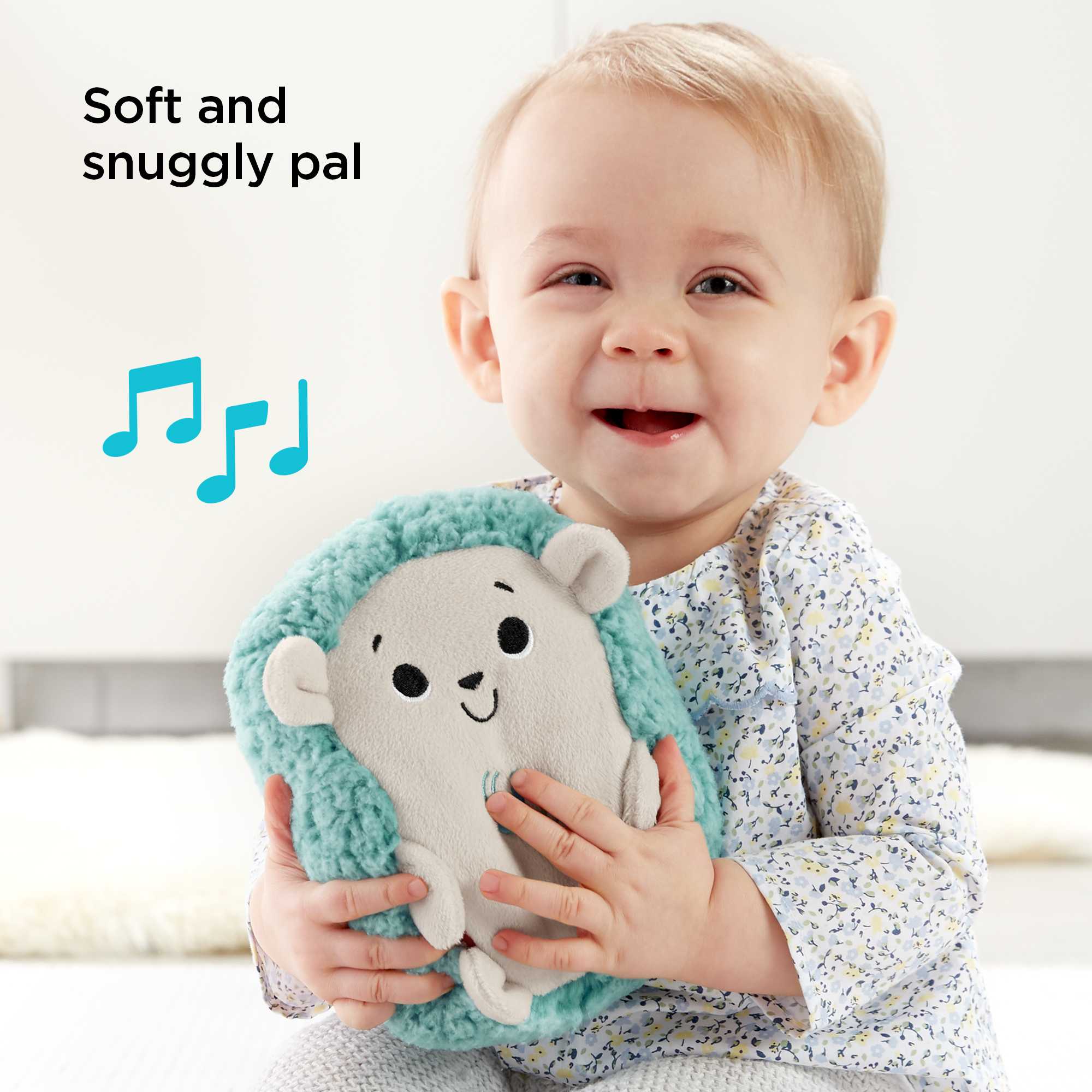 Fisher-Price Calming Vibes Hedgehog Soother, Portable Infant Plush Pal - Image 4