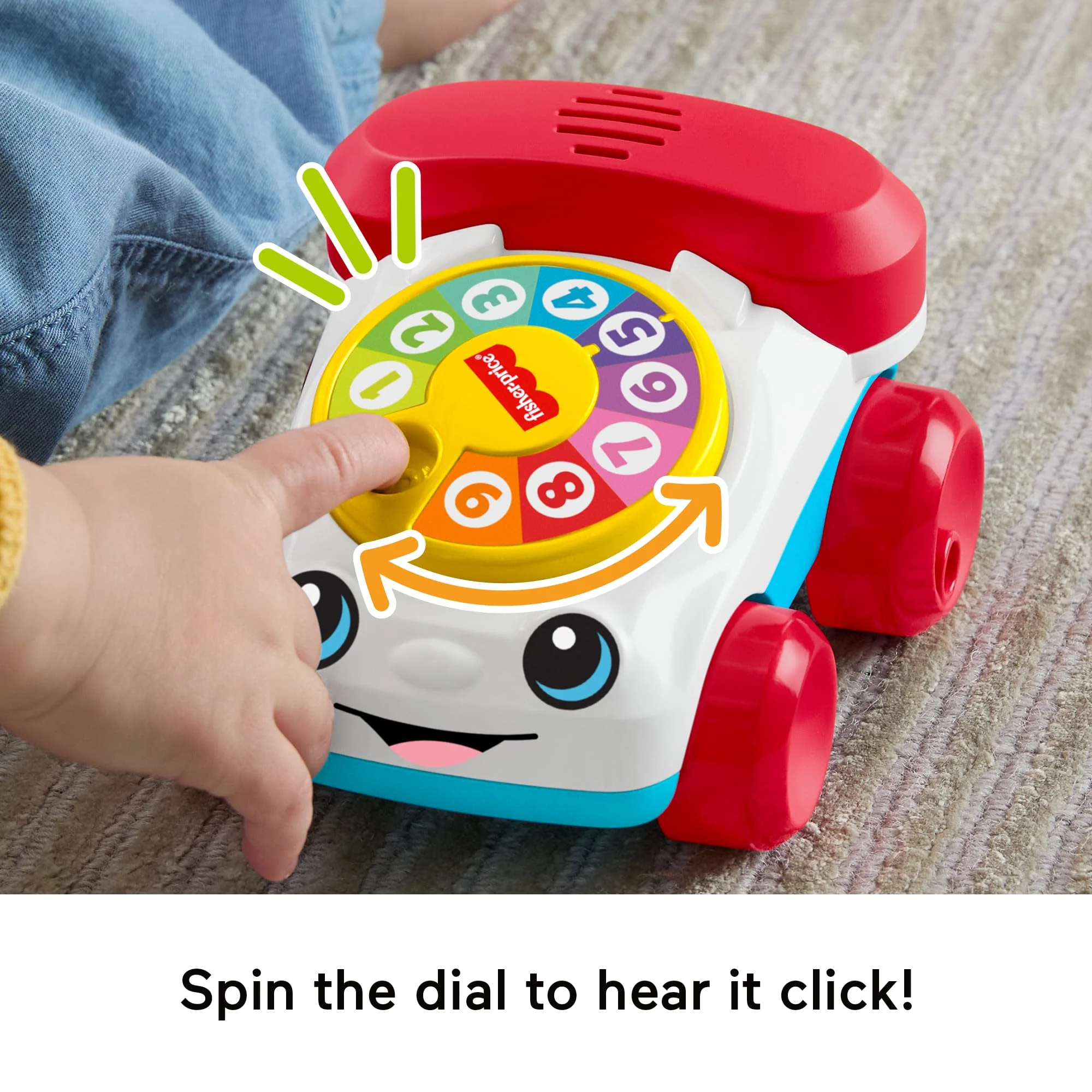 Fisher-Price Chatter Telephone Vehicle Push-Along Toy With Sounds For Baby & Toddler - Image 3