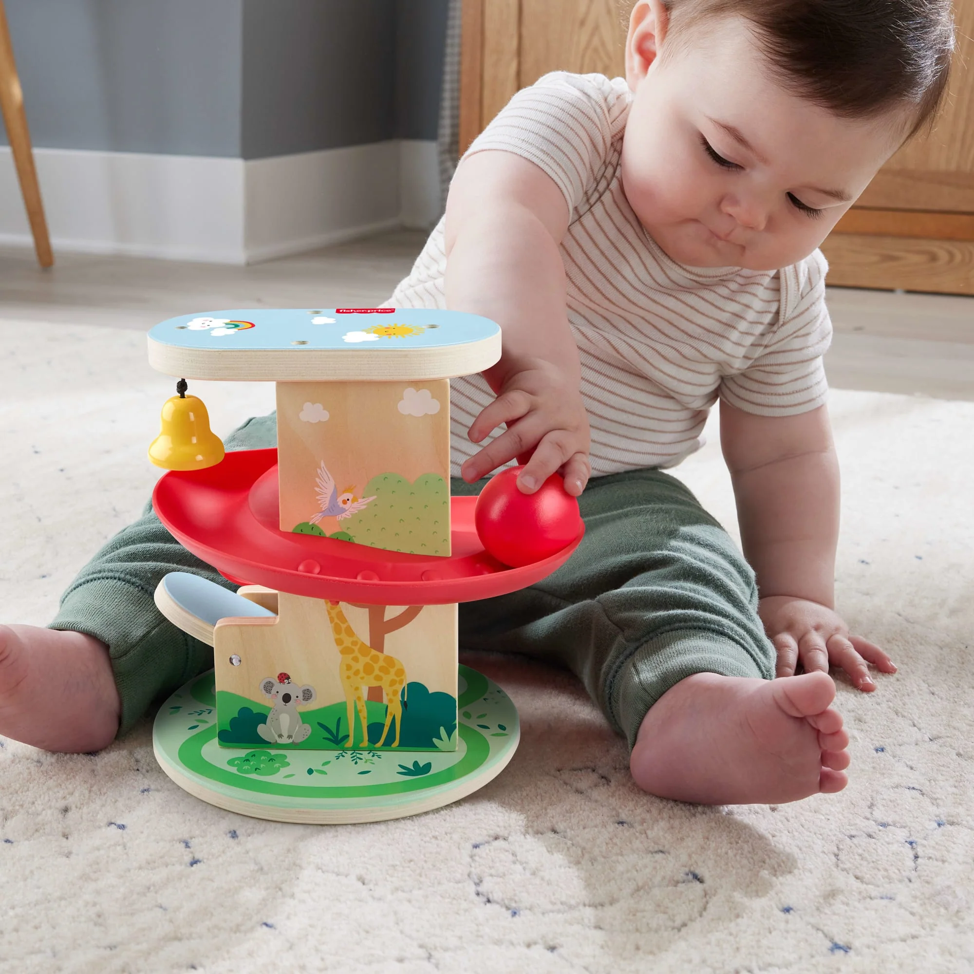 Fisher-Price  Circuit Cabane à Balle en Bois, 2Éléments en Bois - Image 2