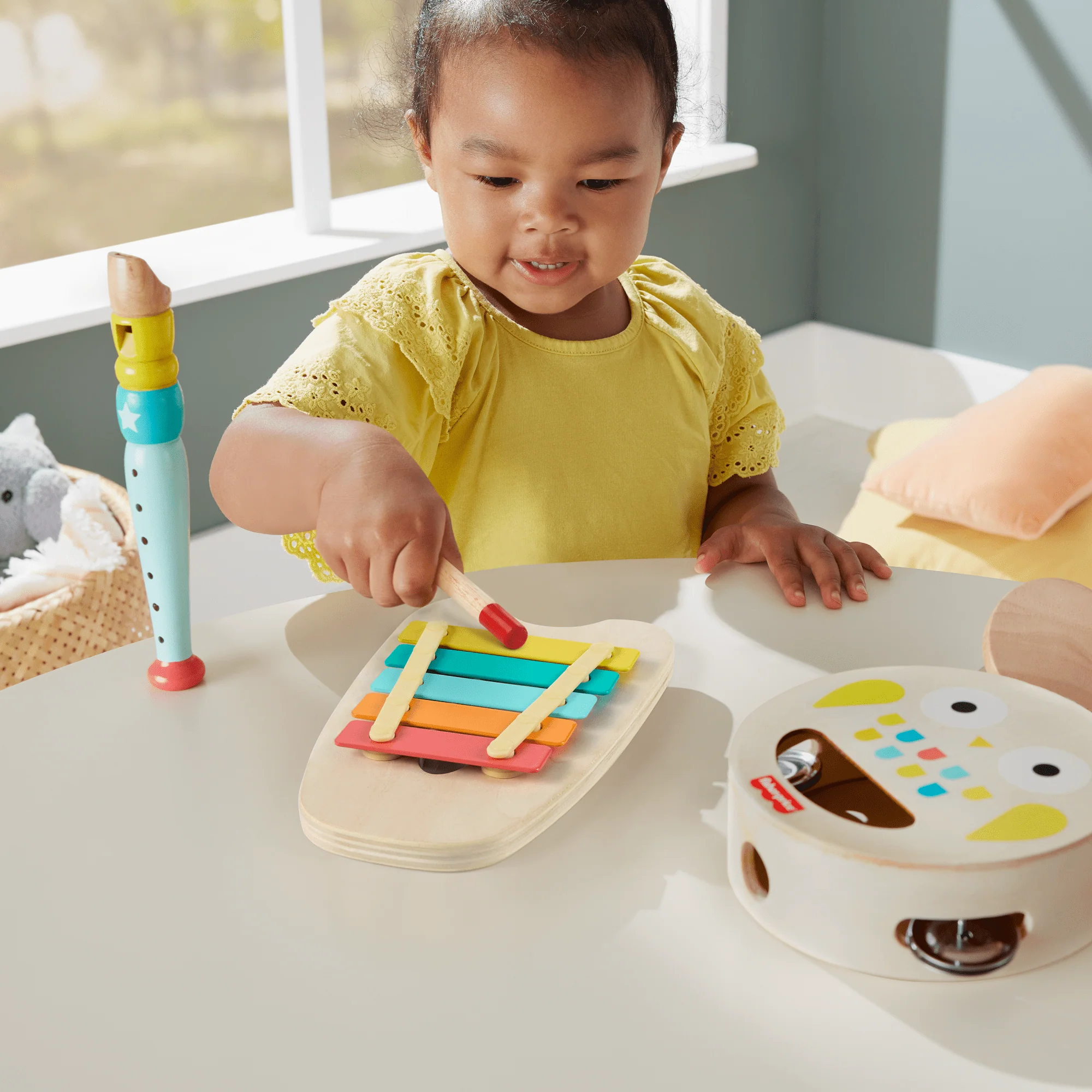 Fisher-Price Coffret-Cadeau Musical, Instruments de Musique en Bois - Image 2