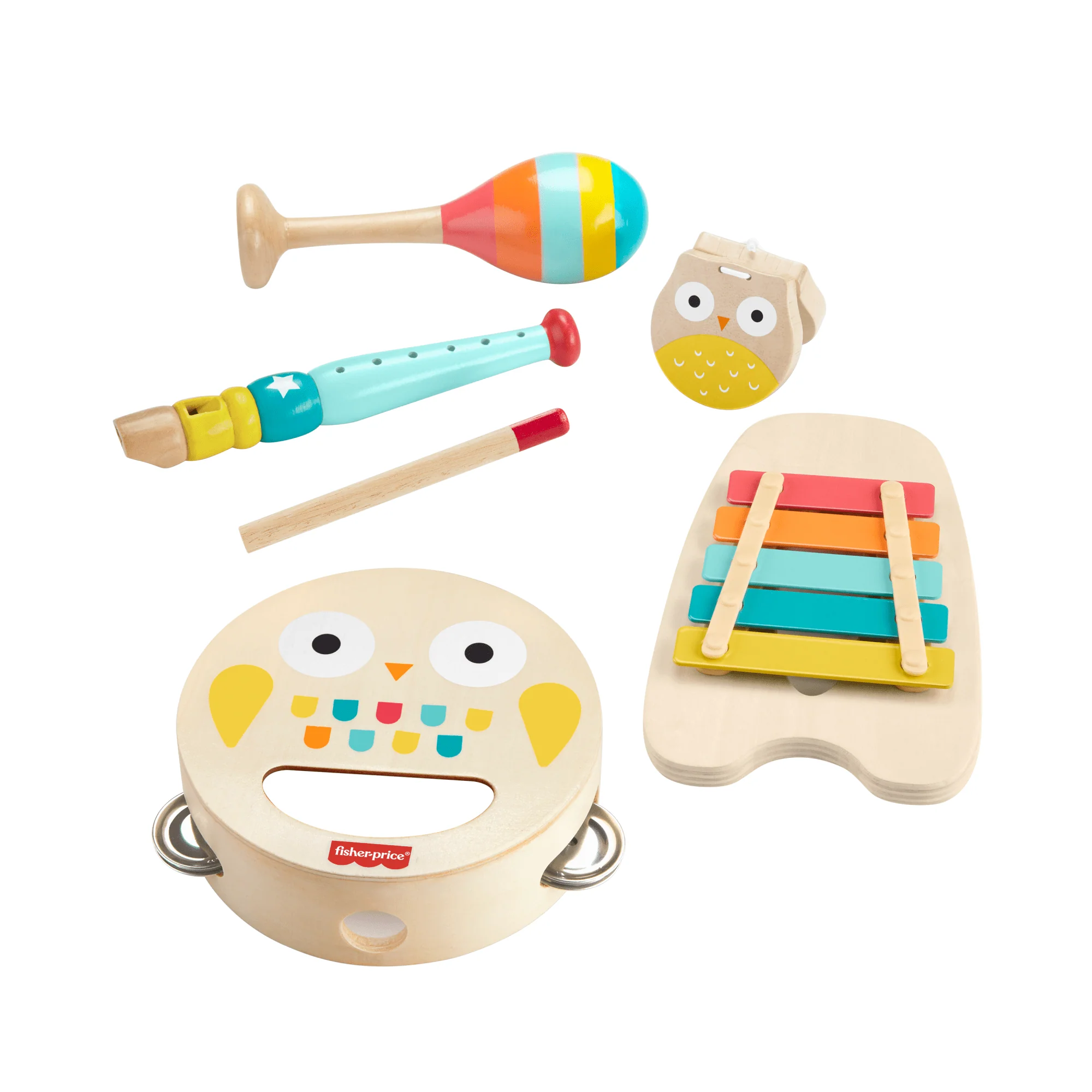 Fisher-Price Coffret-Cadeau Musical, Instruments de Musique en Bois - Image 4