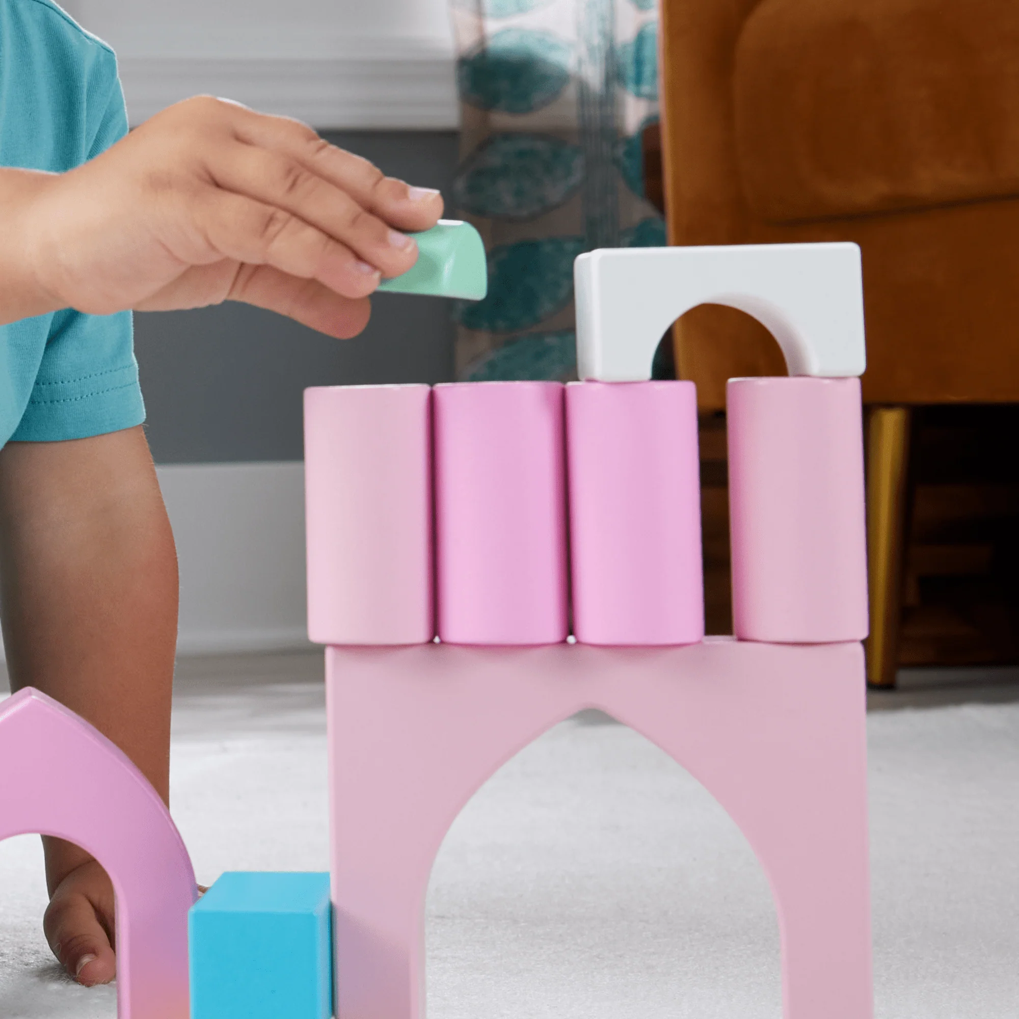 Fisher-Price Coffret Château de Blocs en Bois, 28Éléments en Bois - Image 3