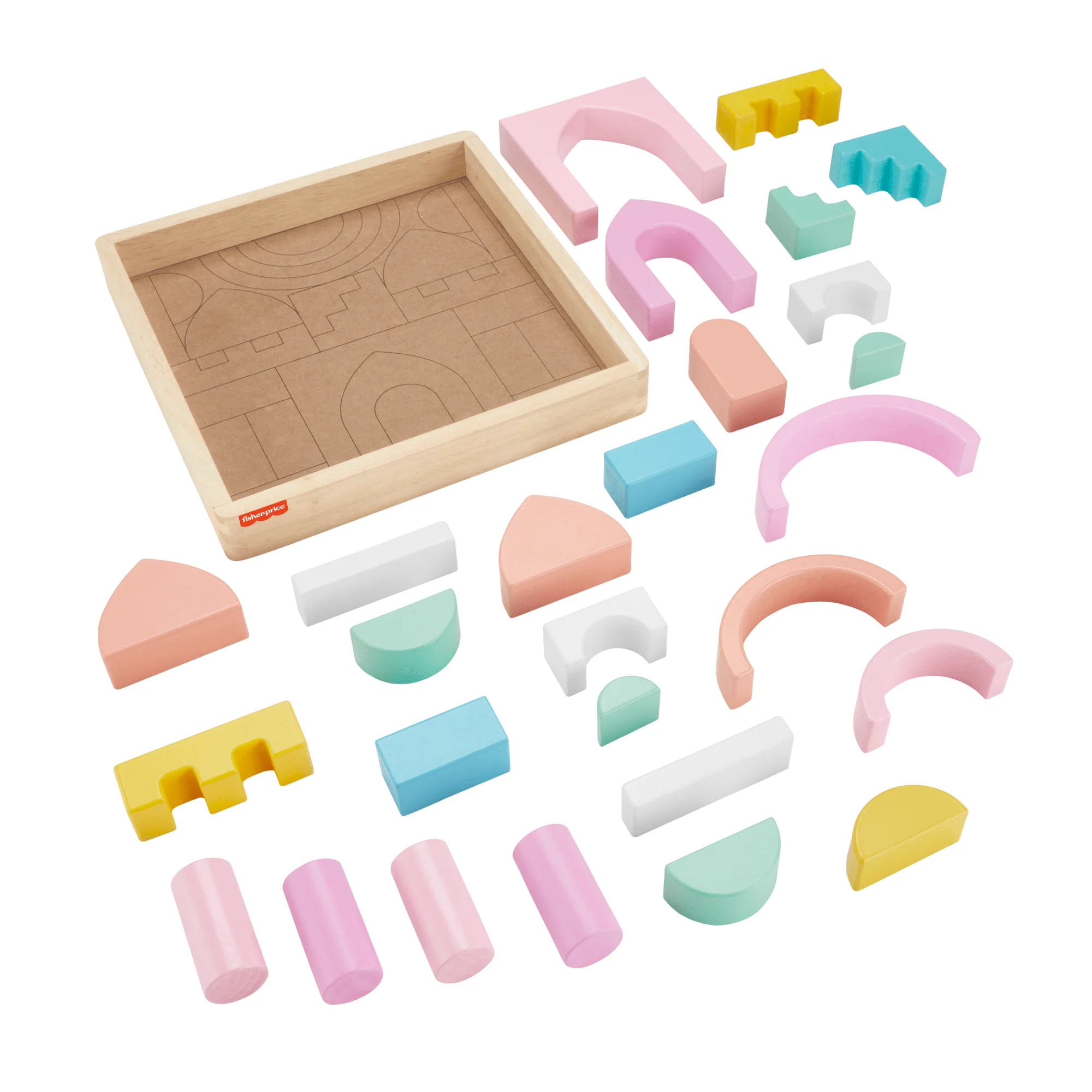 Fisher-Price Coffret Château de Blocs en Bois, 28Éléments en Bois - Image 4