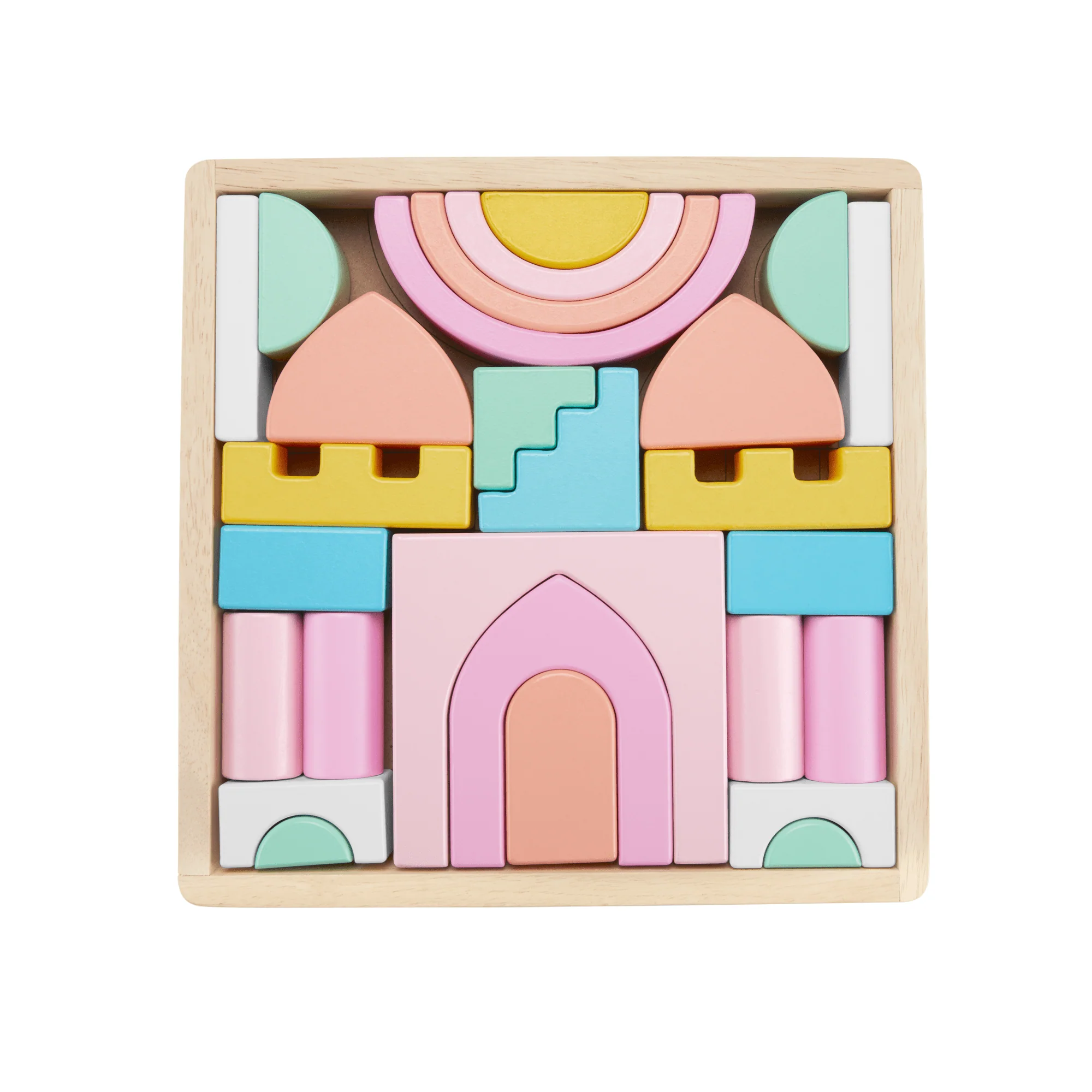 Fisher-Price Coffret Château de Blocs en Bois, 28Éléments en Bois - Image 5