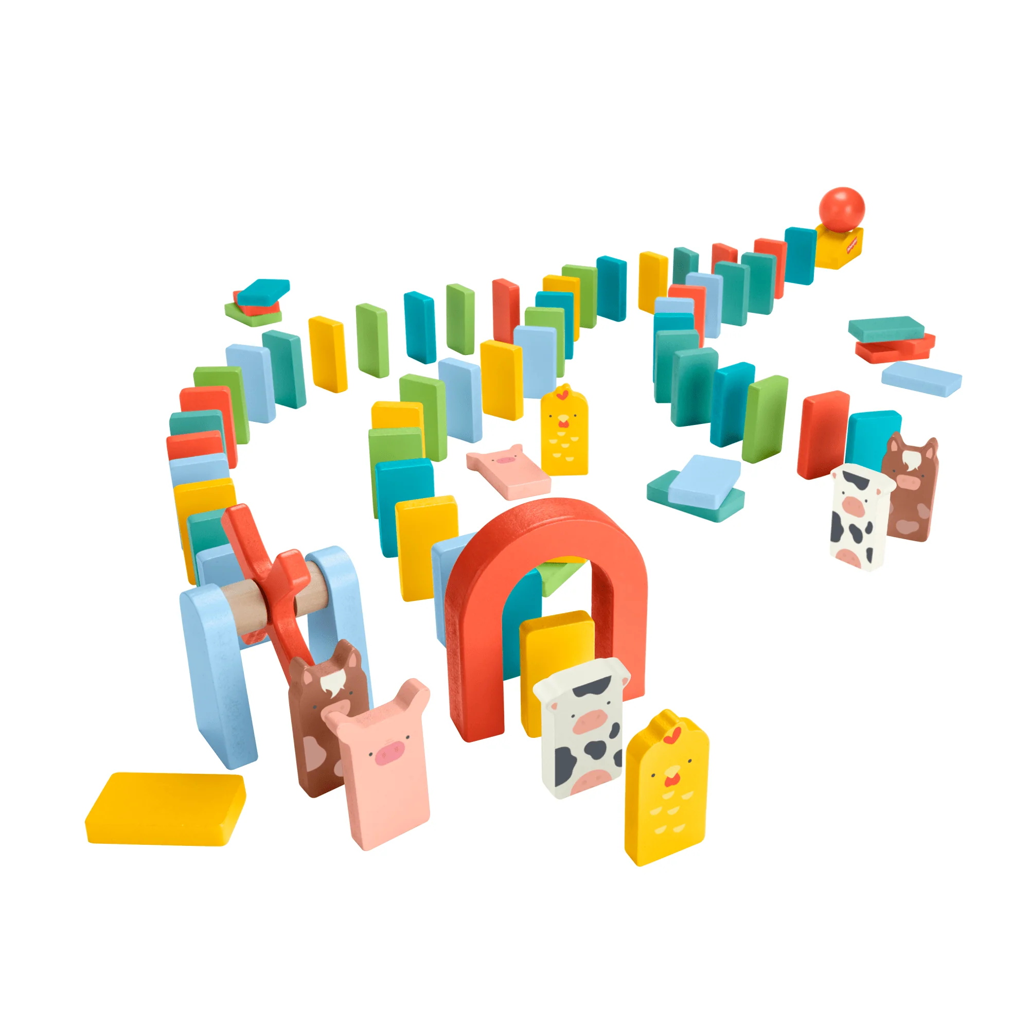 Fisher-Price  Coffret de Jeu Dominos en Bois, 72Éléments en Bois - Image 4