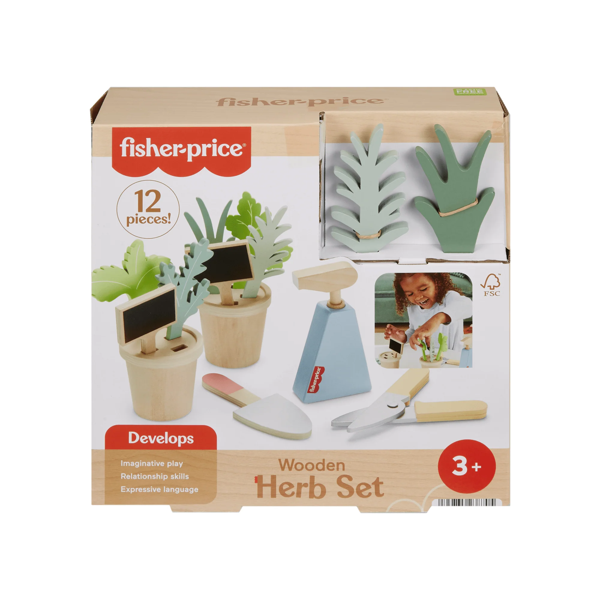 Fisher-Price Coffret Plantes en Bois, Avec Outils, 12Éléments - Image 6