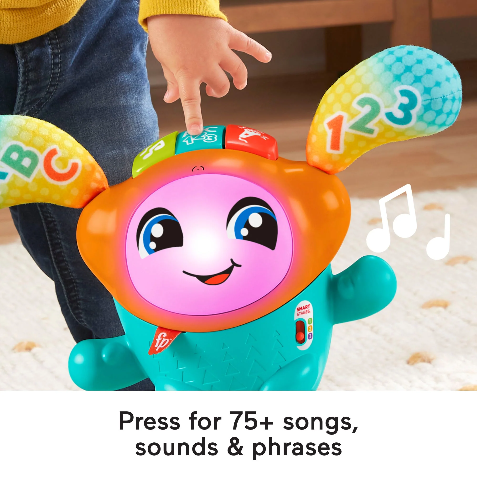 Fisher-Price DJ Bouncin’ Beats Electronic Baby & Toddler Learning Toy, Multilanguage Version - Image 3