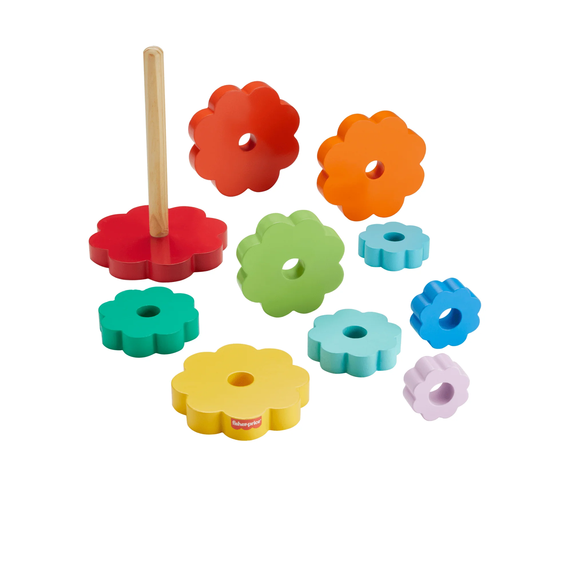 Fisher-Price Empileur D’Anneaux en Bois, Triage, 10 Éléments - Image 5