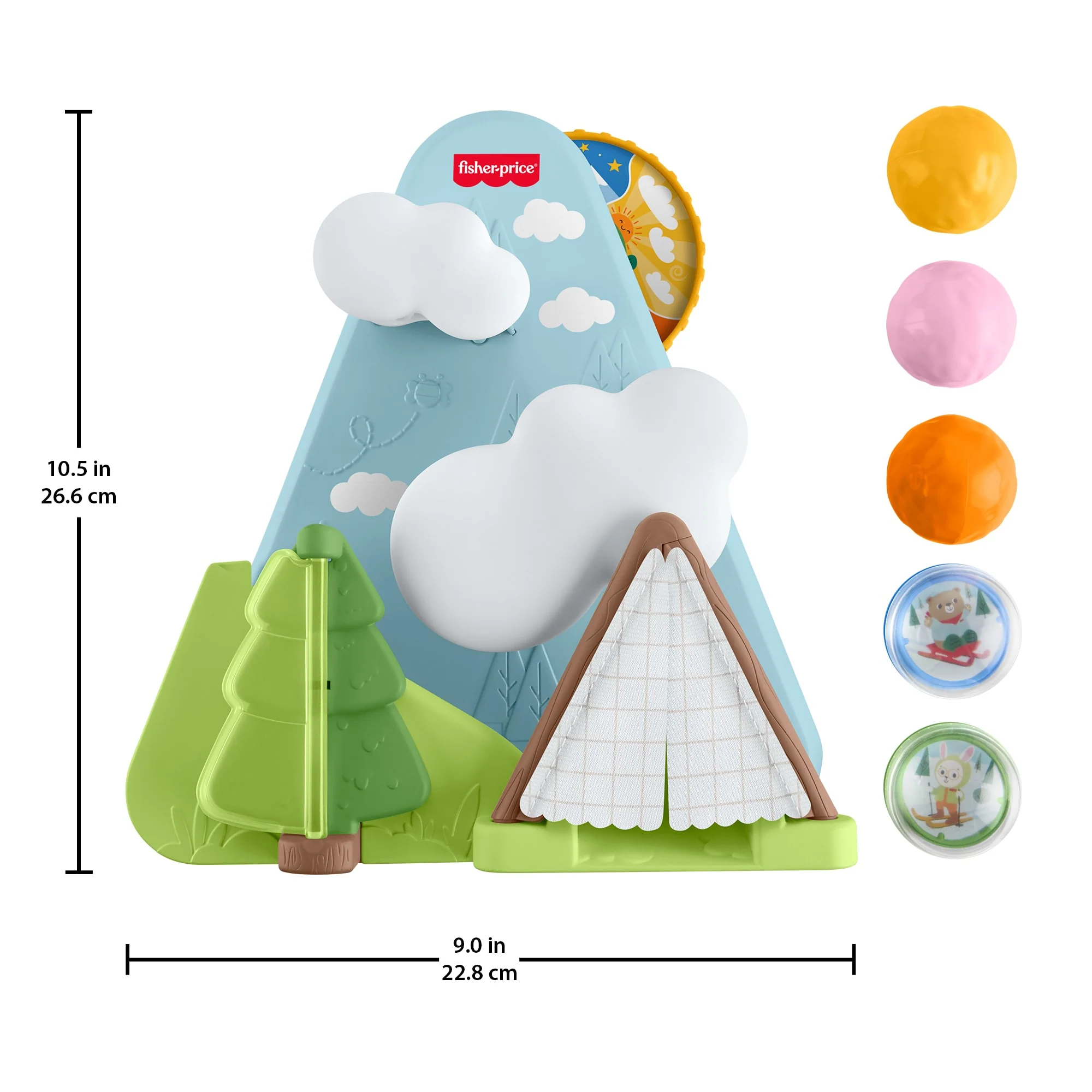 Fisher-Price Friendship Forest Ball Drop Mountain Developmental Activity Toy For Baby, 5 Balls - Image 6