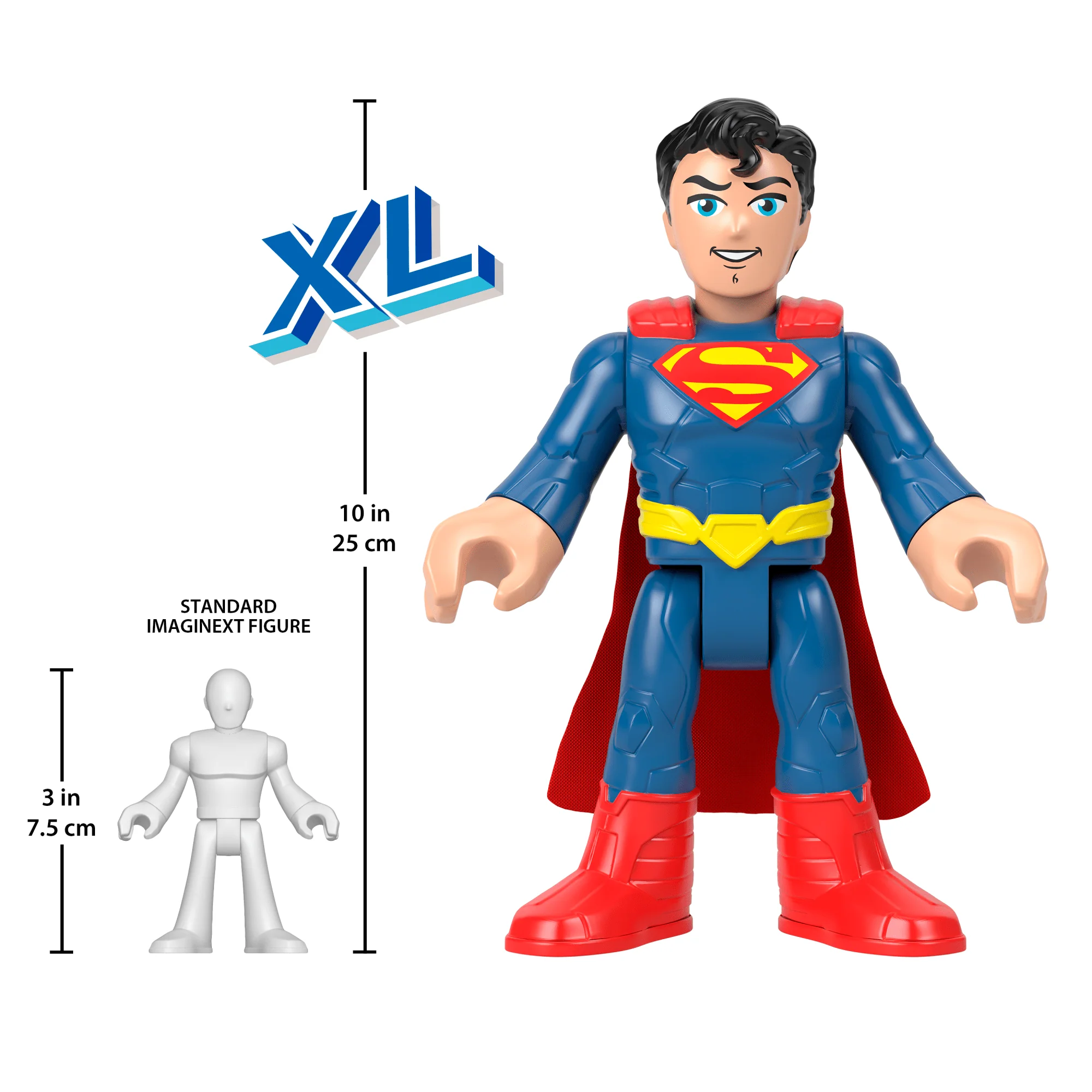 Imaginext DC Super Friends Superman XL Figure, 10-inch Poseable Preschool Toy - Image 4