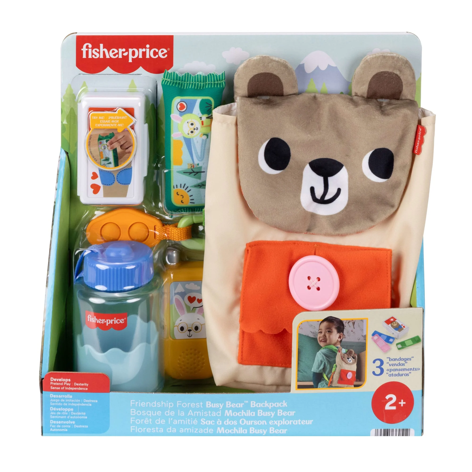 Fisher-Price Infant Juguete para Bebés Mochila para Acampar de Osito - Image 6