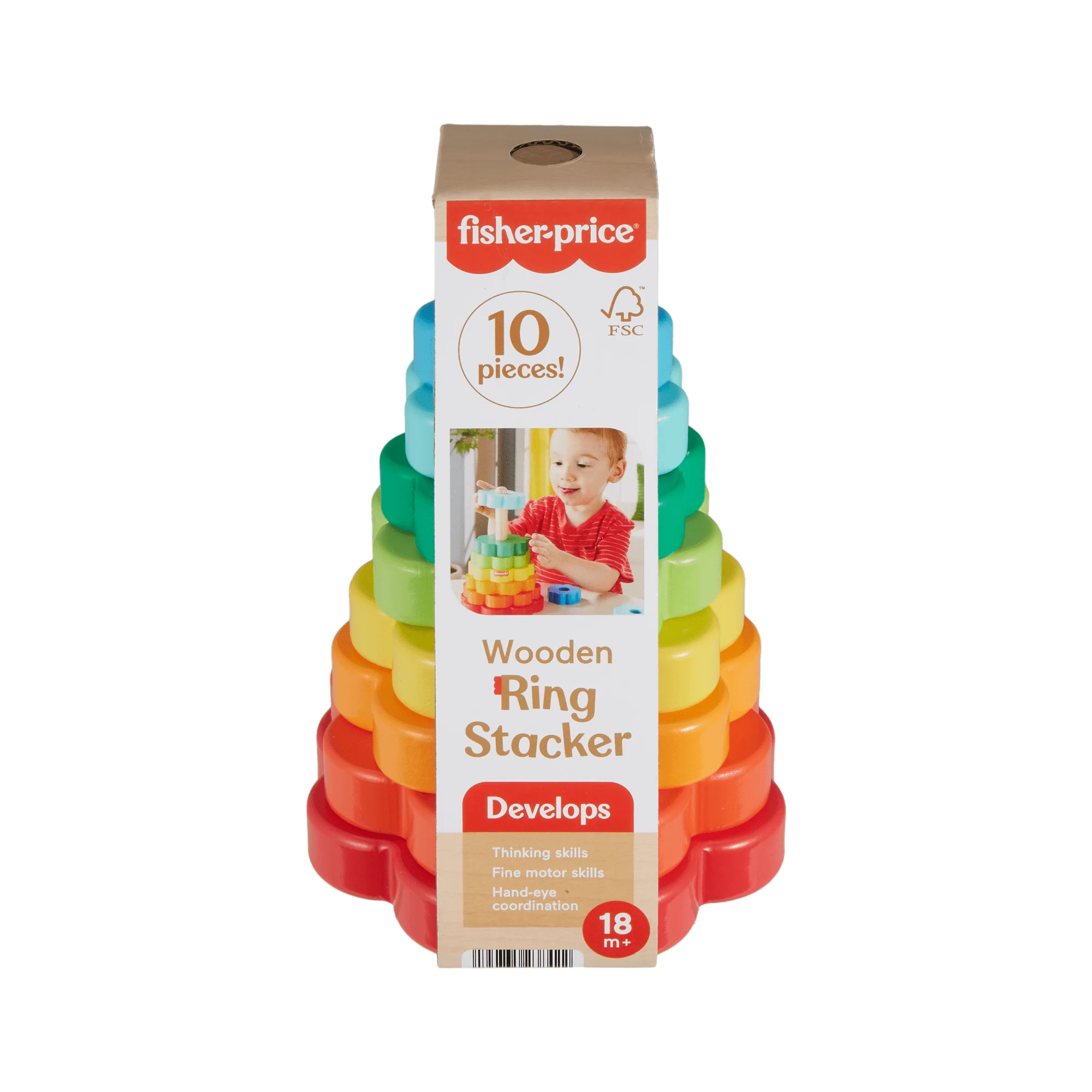 Fisher-Price Juguete para Bebés Anillos Apilables de Madera - Image 6