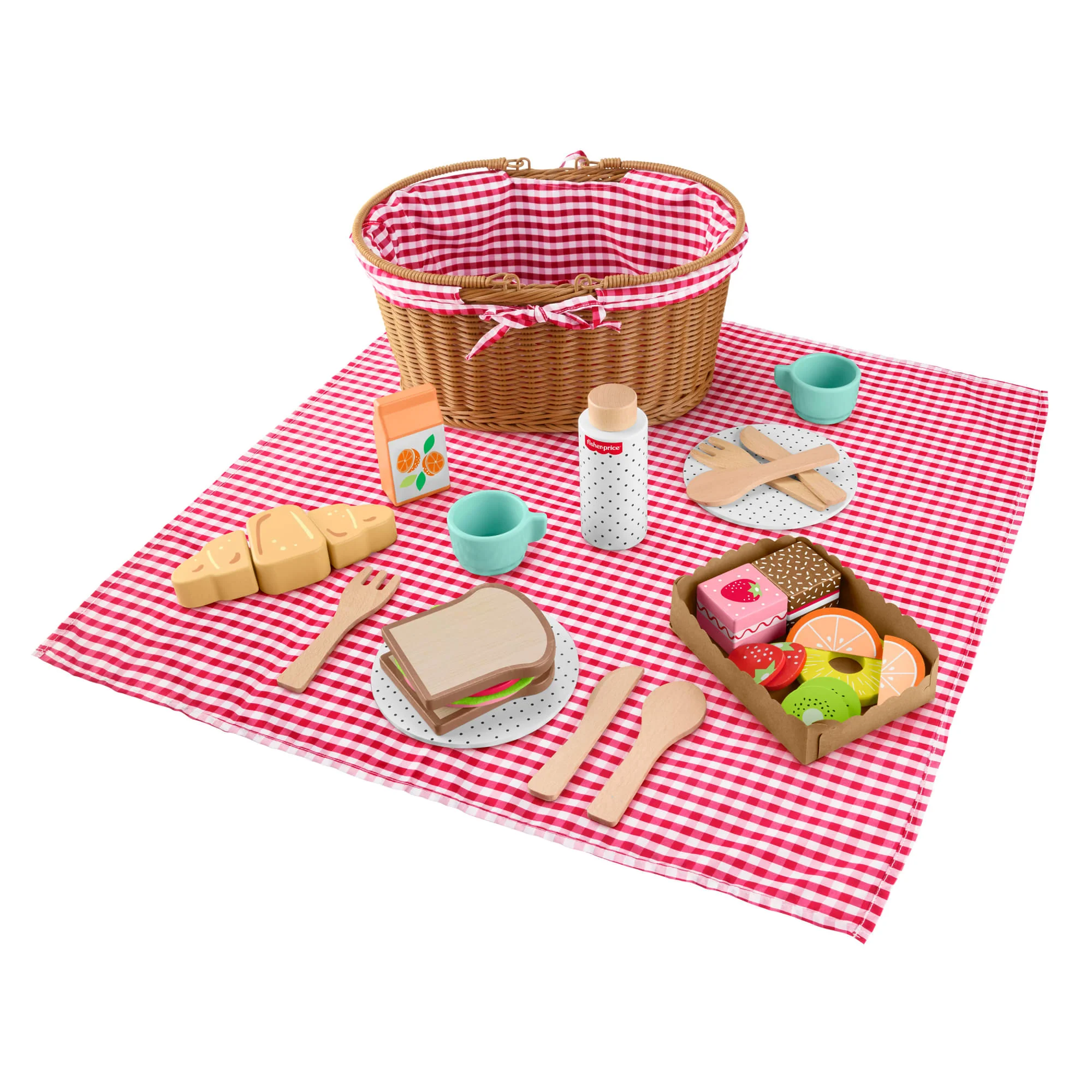 Fisher-Price Juguete para Bebés Canasta de Picnic de Madera - Image 4