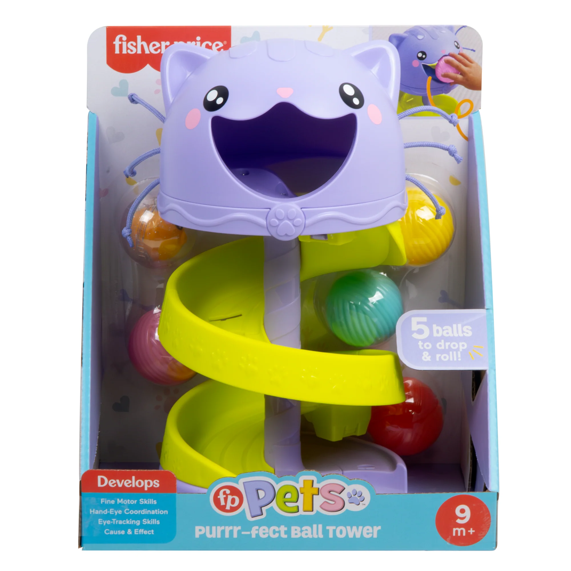Fisher-Price Juguete para Bebés Gatito Pelotitas Rodantes - Image 6