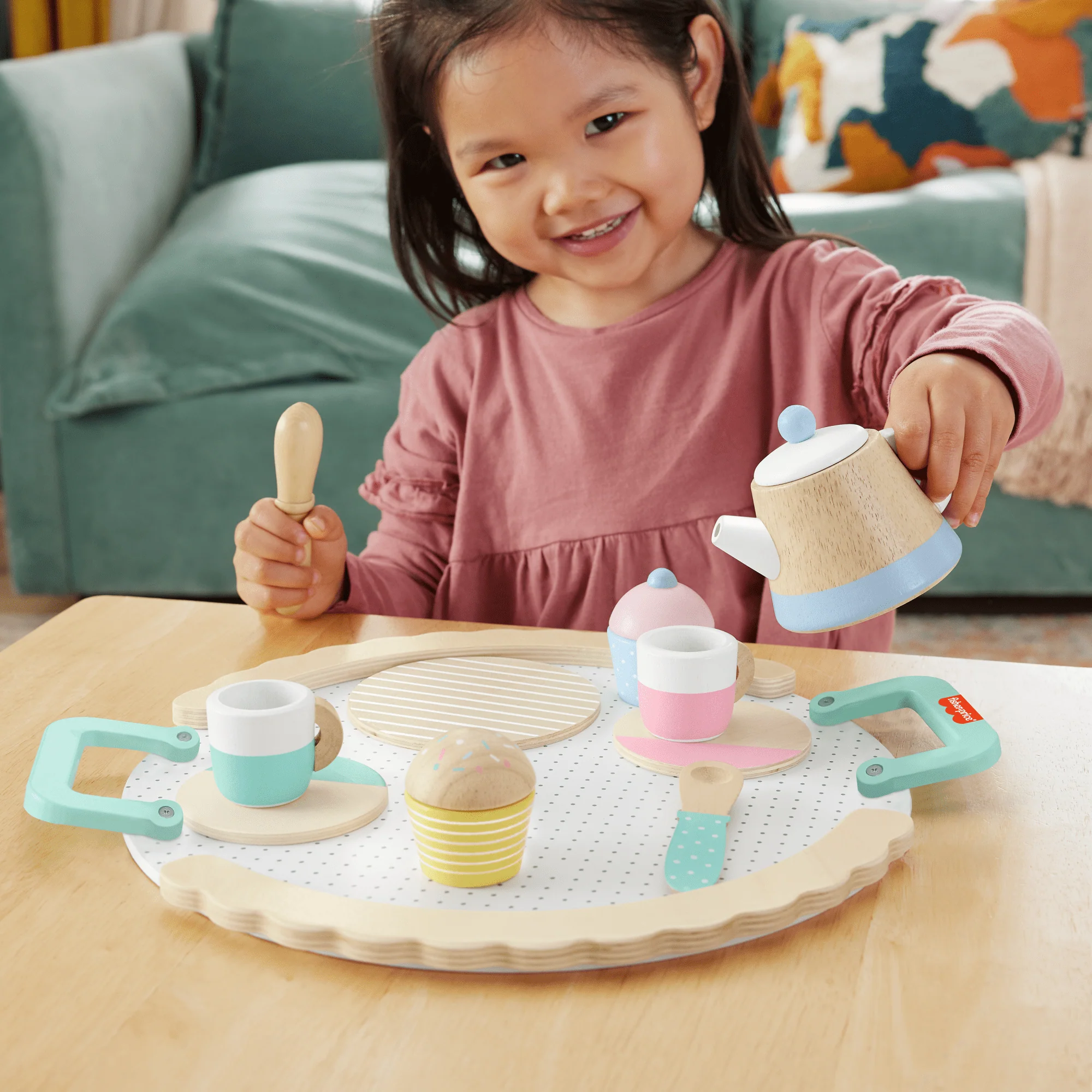 Fisher-Price Juguete para Bebés Juego de Té de Madera - Image 2