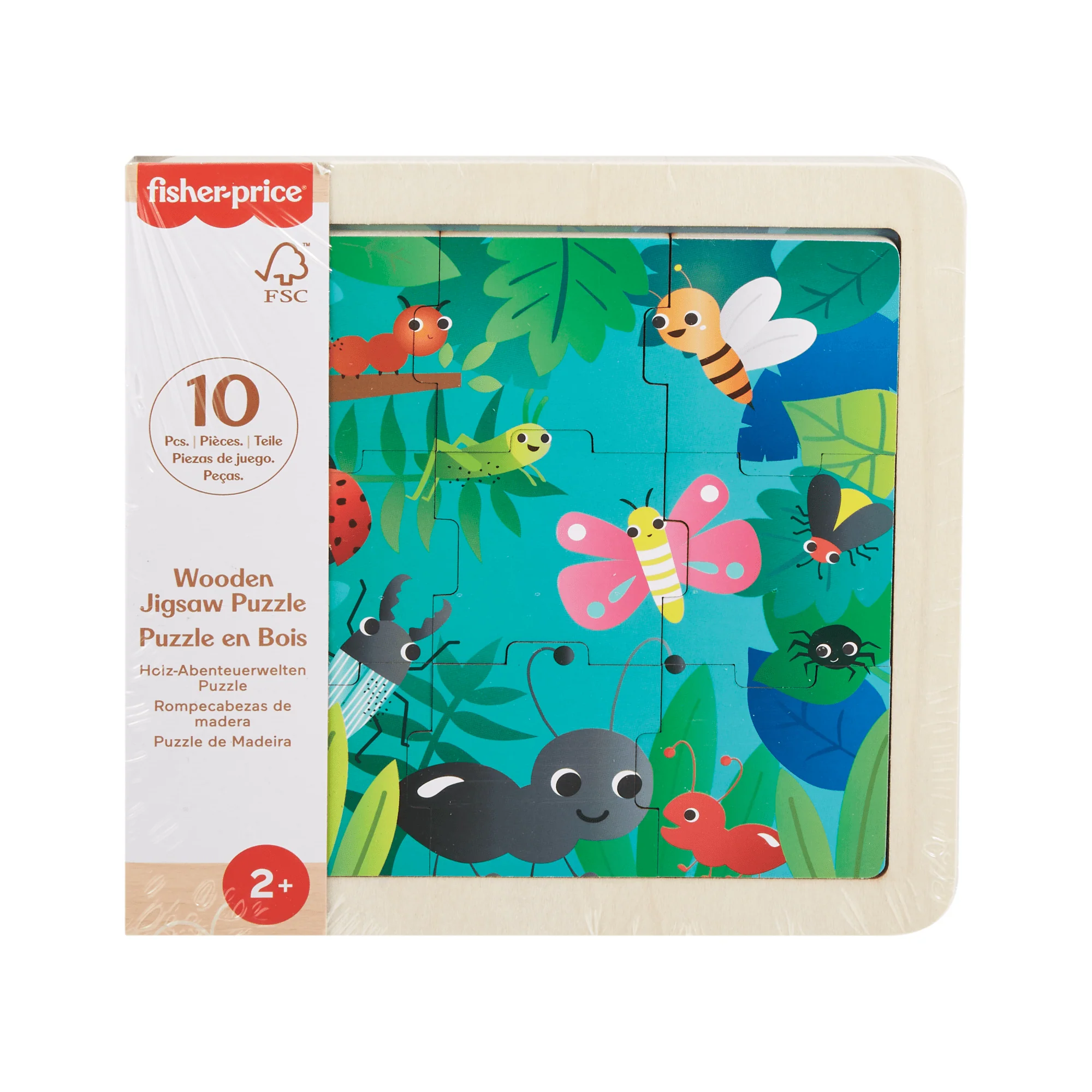 Fisher-Price Juguete para Bebés Rompecabezas Amigos de la Jungla de Madera - Image 3