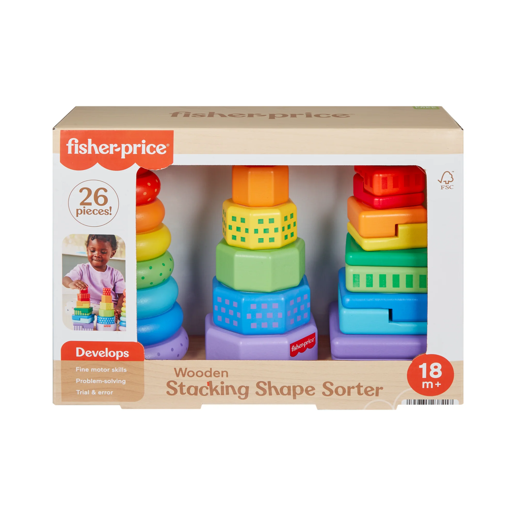 Fisher-Price Juguete para Bebés Torres de Actividades de Madera - Image 6