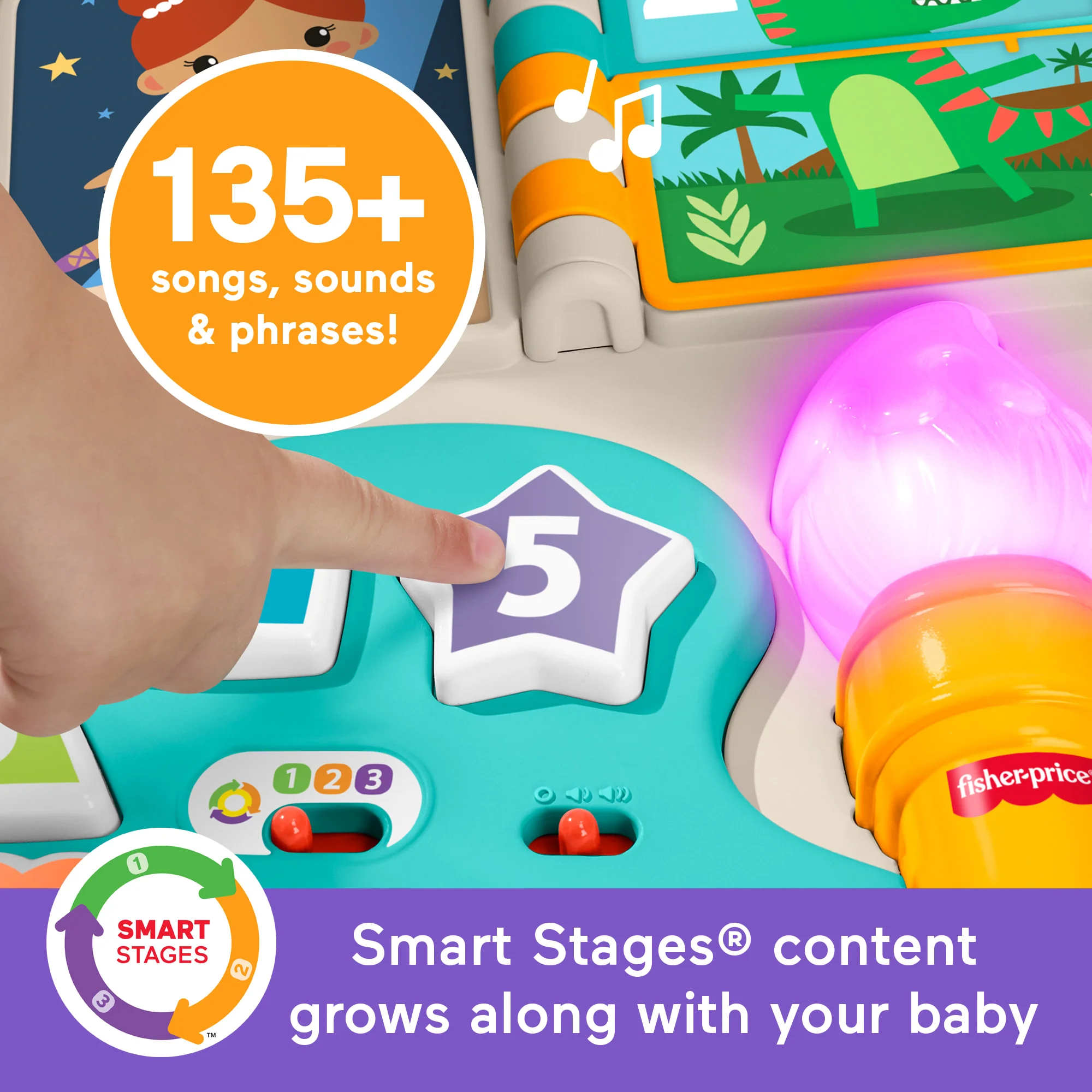 Fisher-Price 4-in-1 Activity Table & Easel, Baby & Toddler Electronic Learning Toy, Multilanguage Version - Image 4
