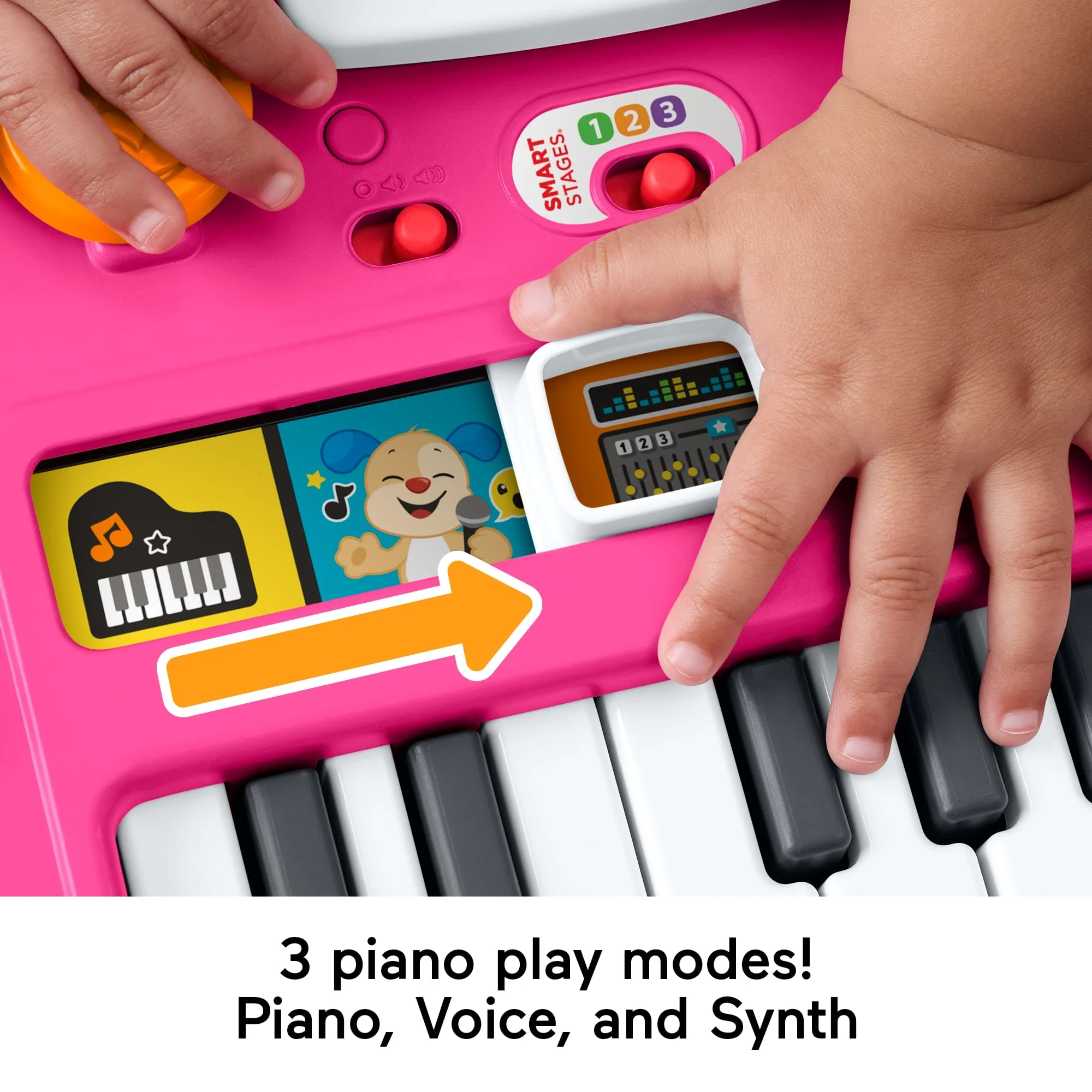 Fisher-Price Laugh & Learn Mix & Learn DJ Table, Baby & Toddler Musical Learning Toy, Pink - Image 3