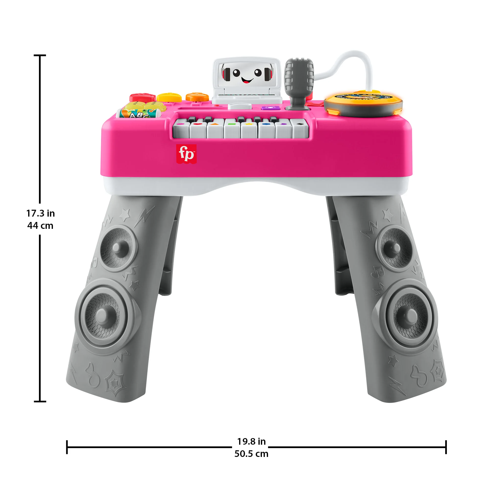 Fisher-Price Laugh & Learn Mix & Learn DJ Table, Baby & Toddler Musical Learning Toy, Pink - Image 5