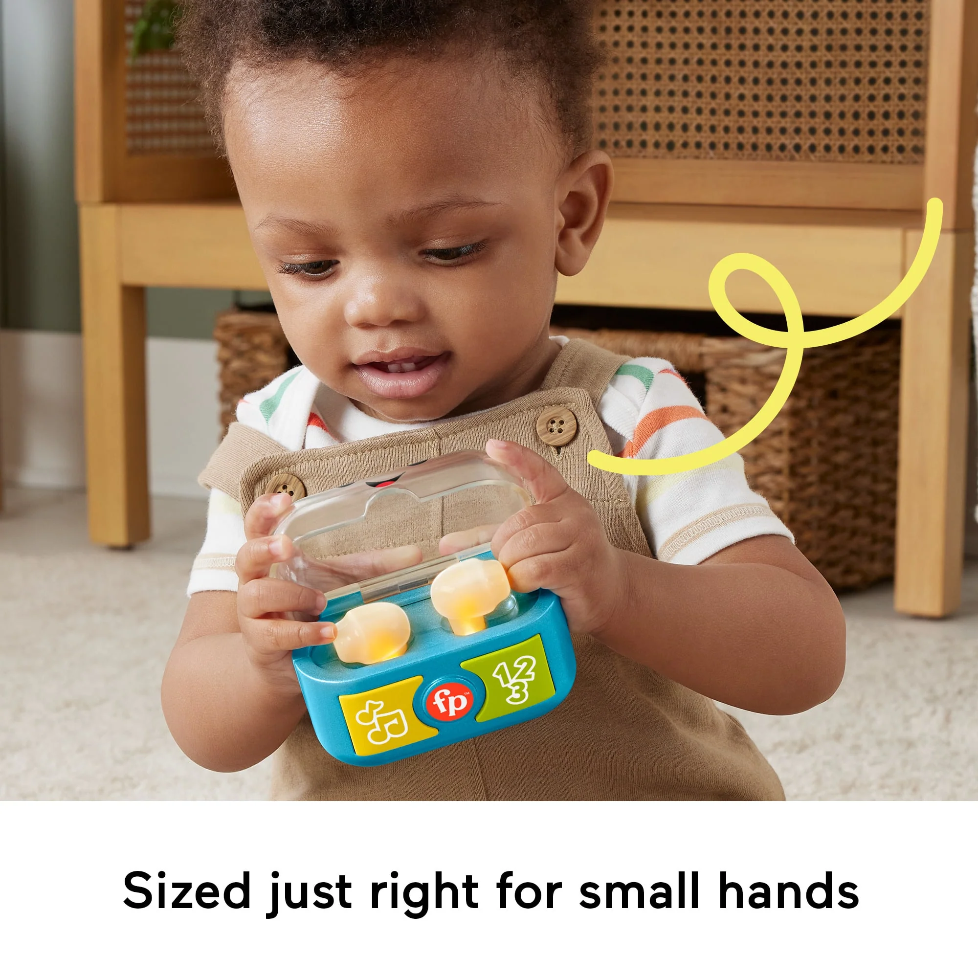 Fisher-Price Laugh & Learn Play Along Ear Buds Baby & Toddler Learning Toy With Music & Lights - Image 4