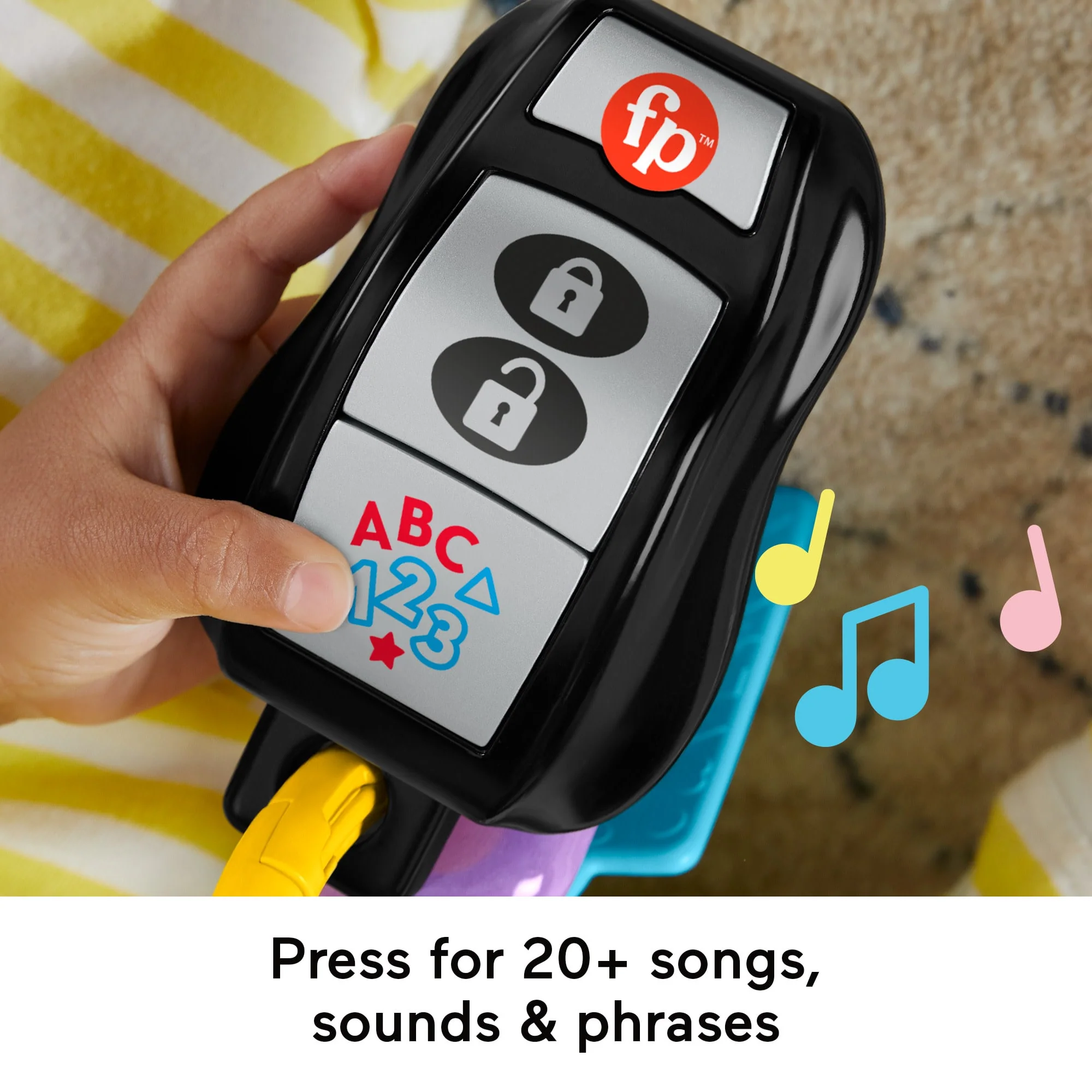 Fisher-Price Laugh & Learn Play & Go Activity Keys Baby & Toddler Musical Learning Toy, Multilanguage Version - Image 3