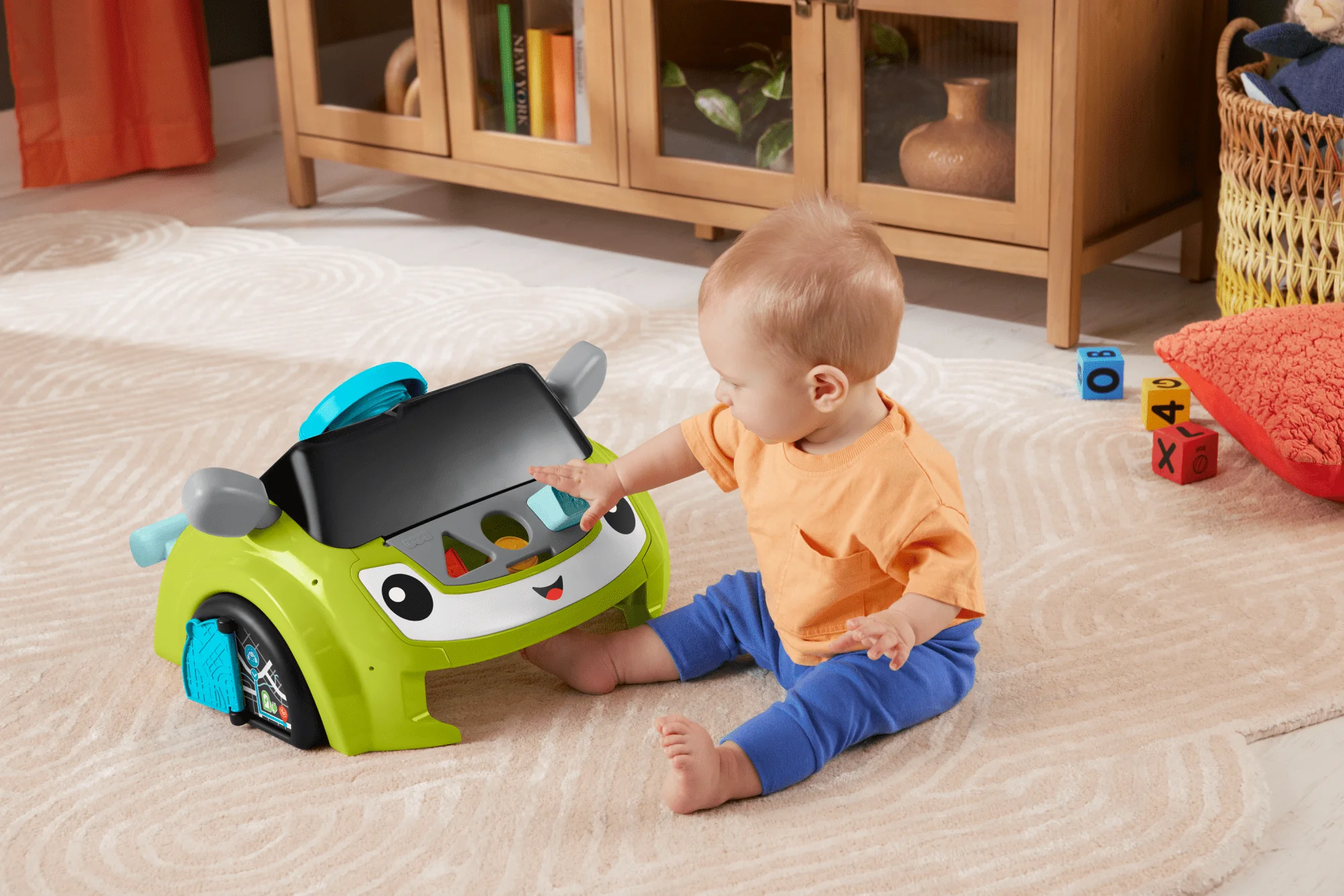 Fisher-Price Laugh & Learn Sit & Steer Driver Activity Center Baby & Toddler Learning Toy, Multilanguage Version - Image 2