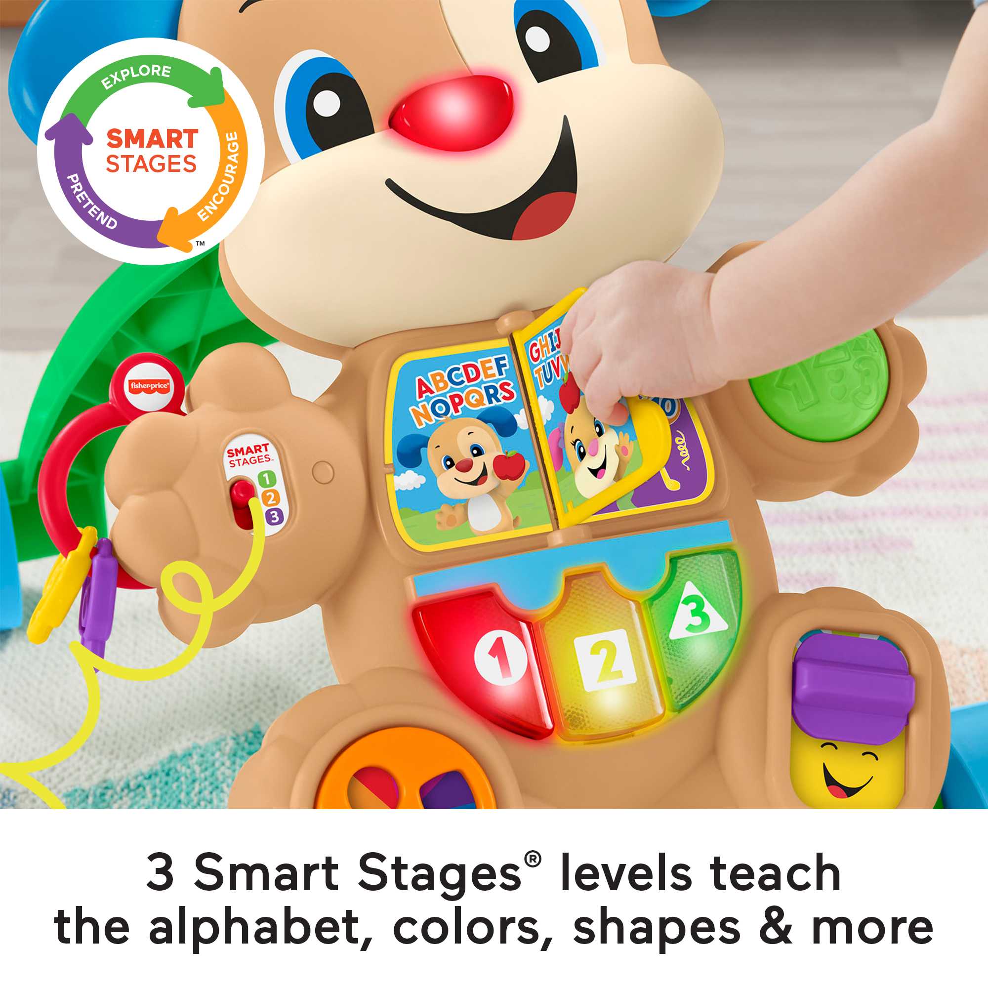Fisher-Price Laugh & Learn Smart Stages Learn With Puppy Walker - English & French Version - Image 3