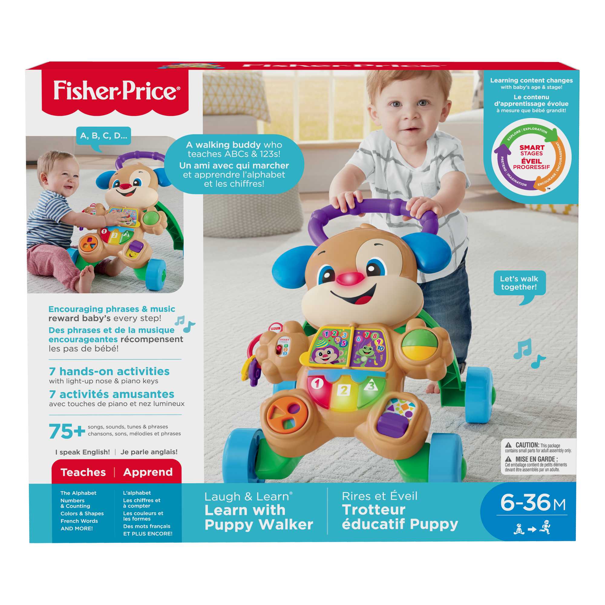 Fisher-Price Laugh & Learn Smart Stages Learn With Puppy Walker - English & French Version - Image 6