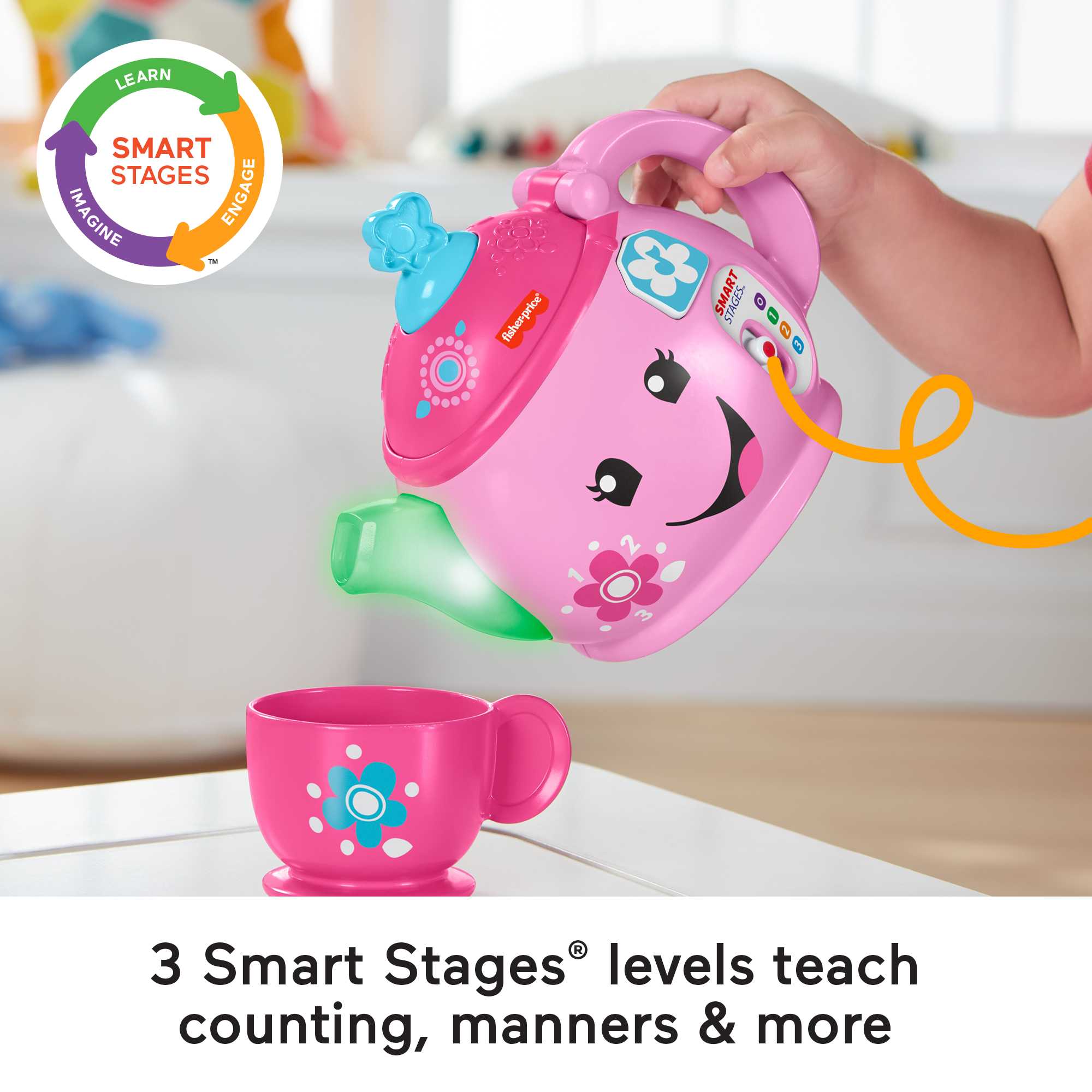 Fisher-Price Laugh & Learn Sweet Manners Tea Set - Image 3