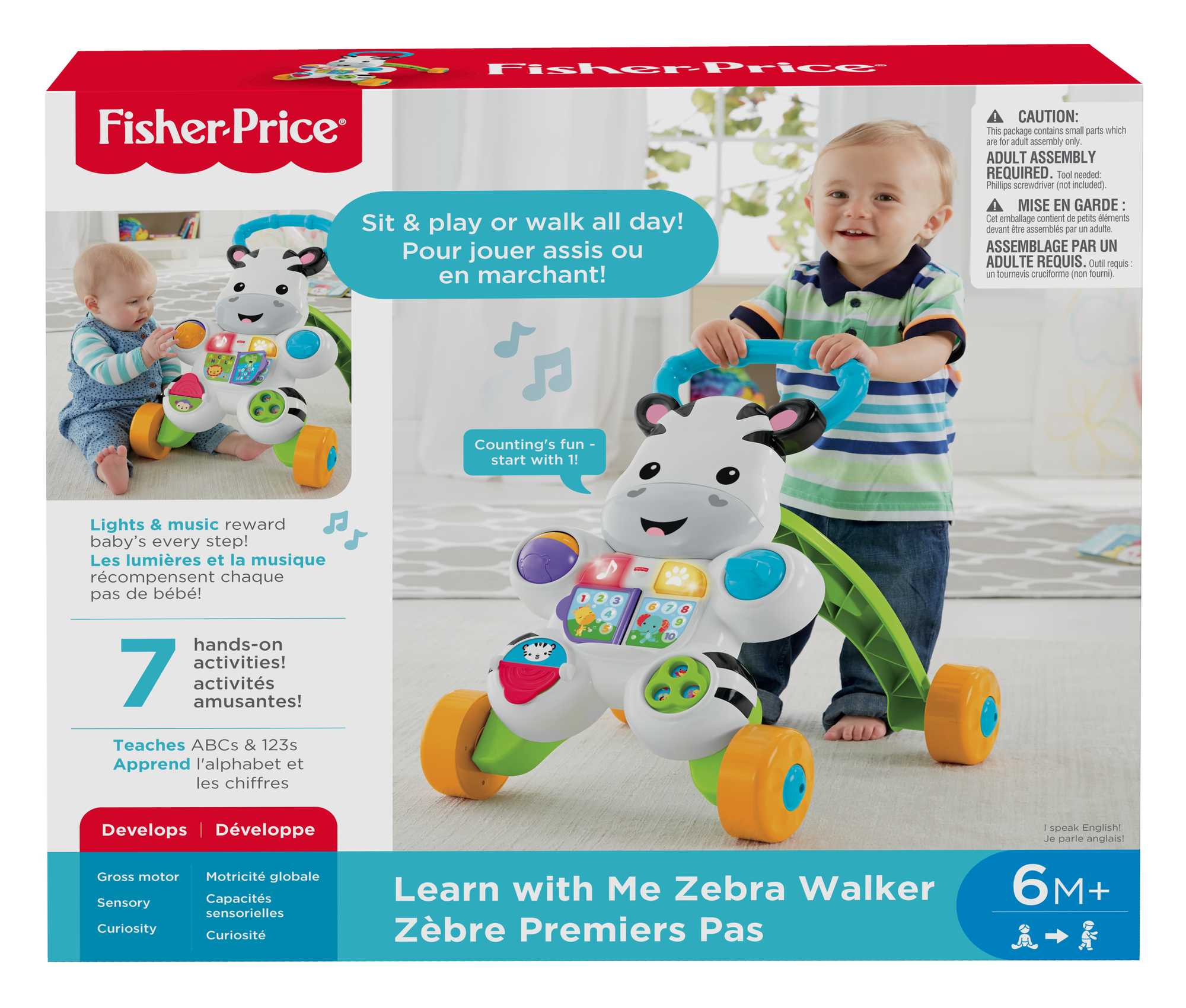 Fisher-Price Learn With Me Zebra Walker - English Version - Image 6