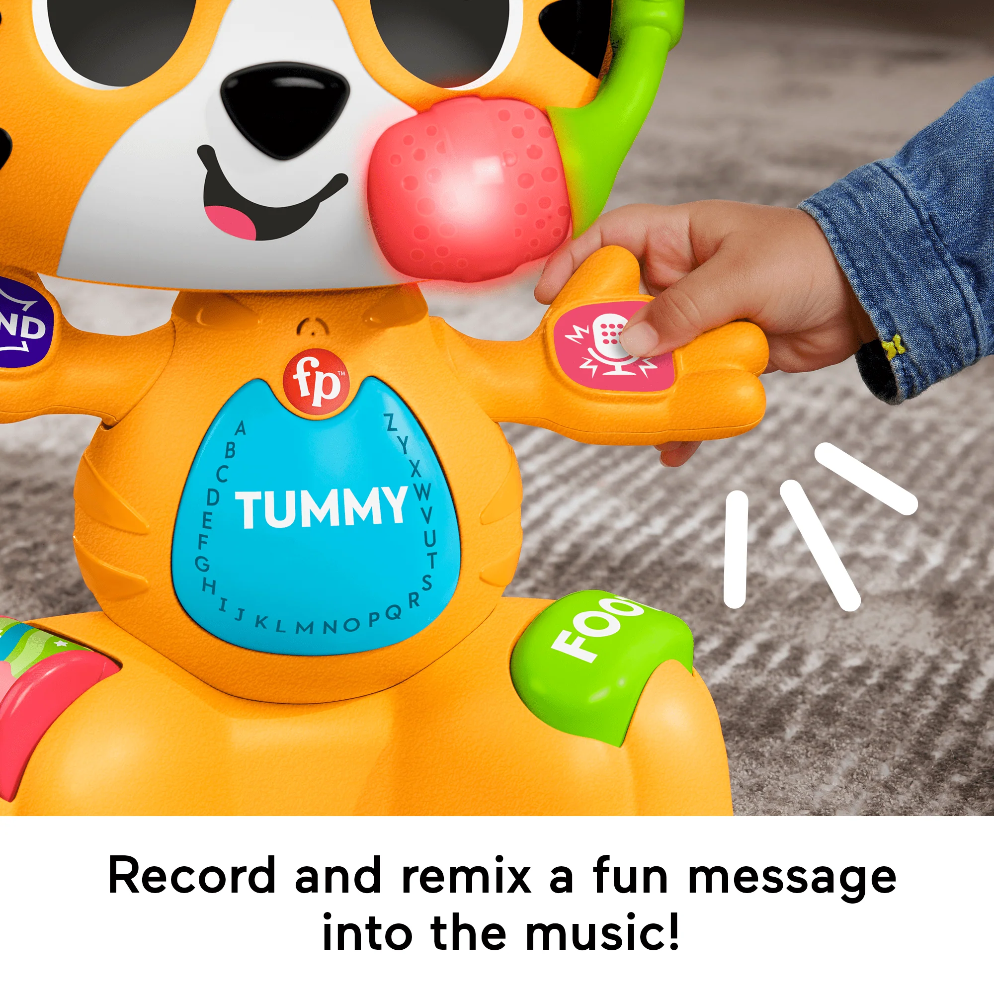 Fisher-Price Link Squad Bop & Groove Tiger Baby Learning Toy With Music & Lights - Image 3