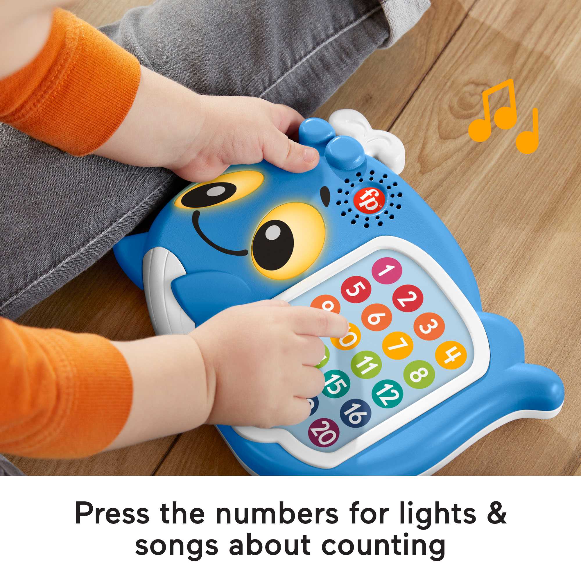Fisher-Price Linkimals 1-20 Count & Quiz Whale Toddler Toy - French Version - Image 3