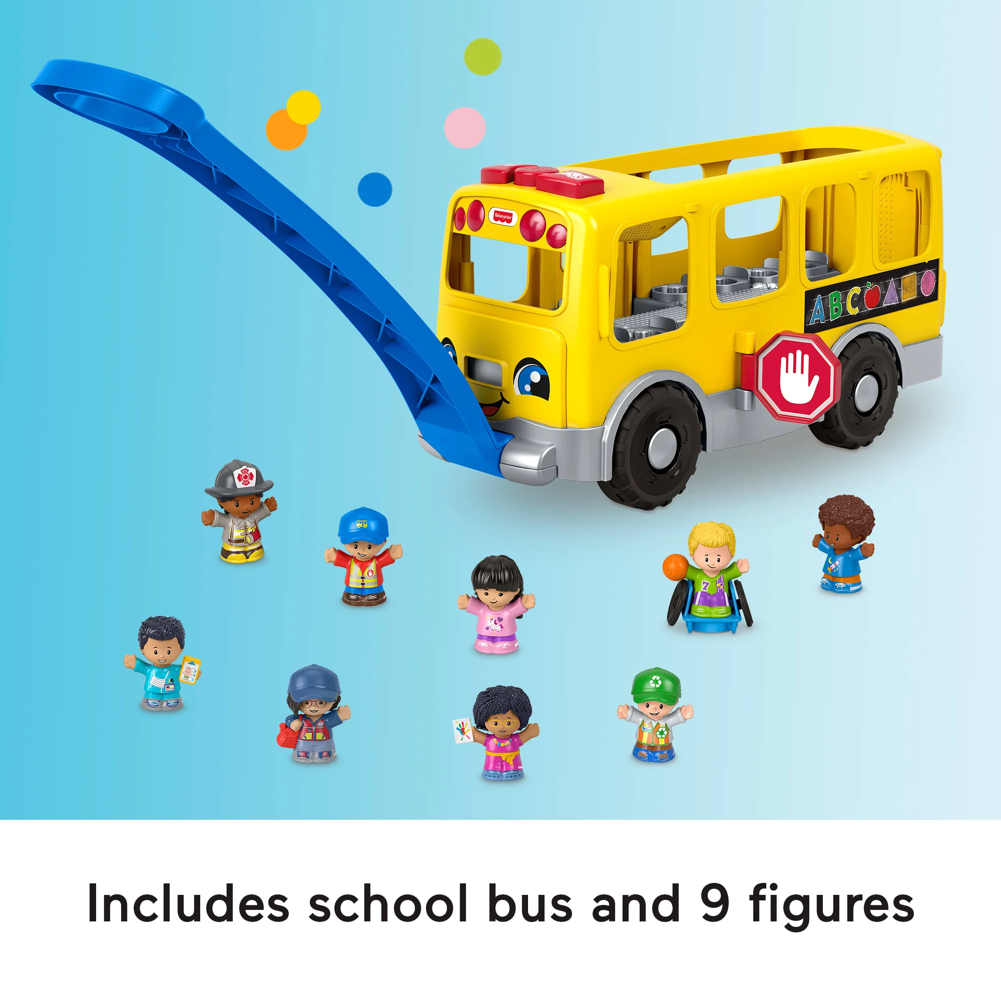 Fisher-Price Little People Big Yellow School Bus & Community Heroes Figures, Musical Toddler Toy - Image 5