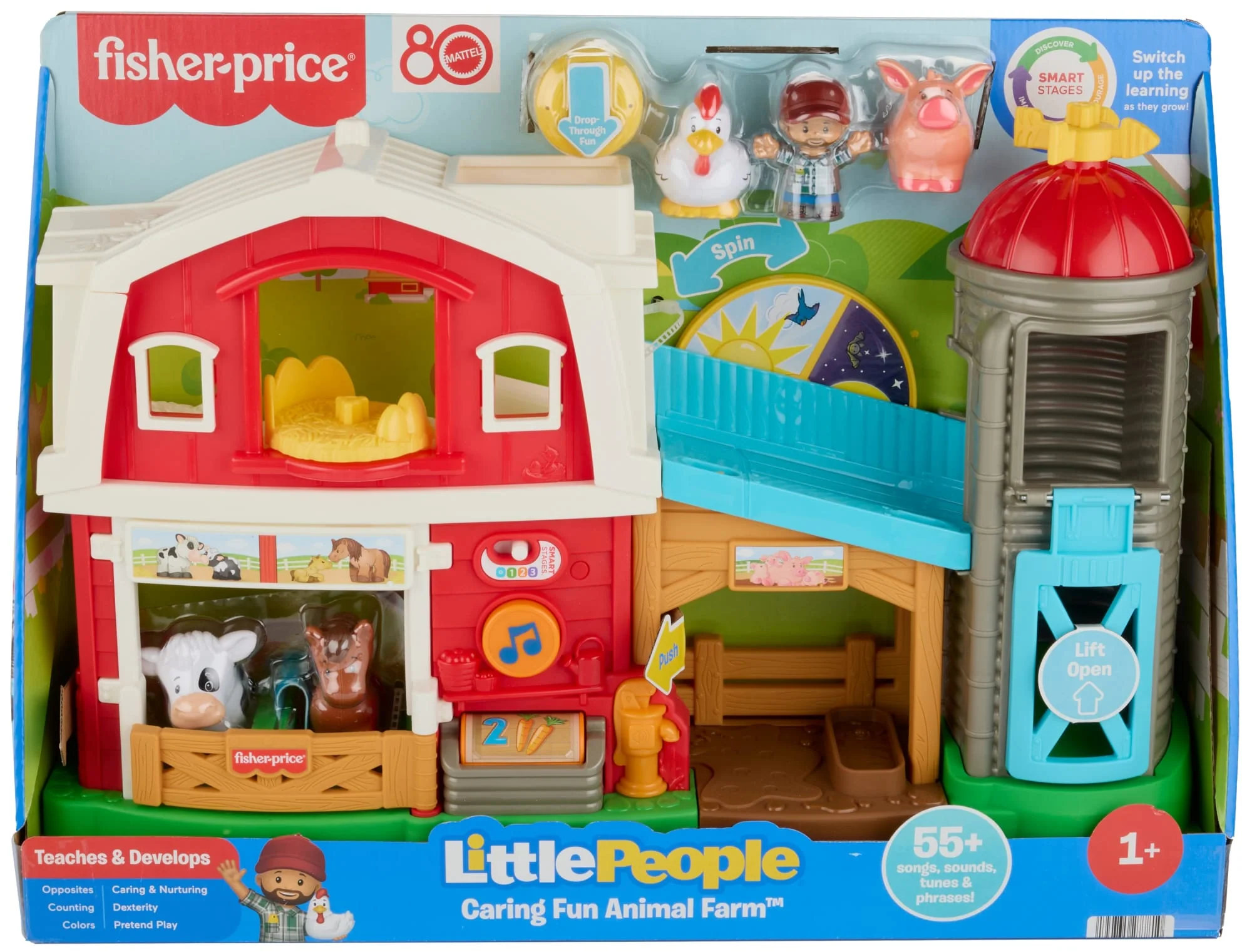 Fisher-Price Little People Caring Fun Animal Farm Playset Toddler Learning Toy, 6 Play Pieces - Image 6