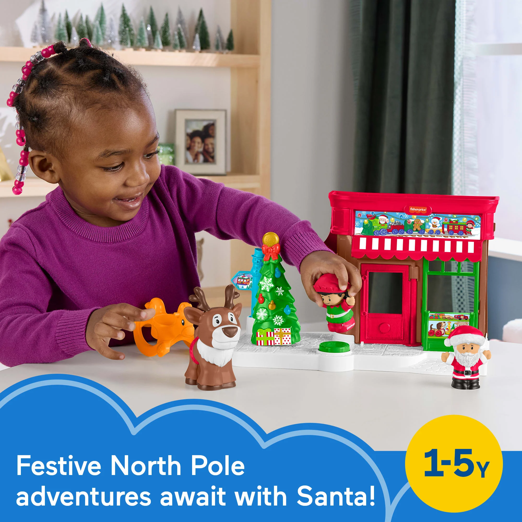 Fisher-Price Little People Christmas Wonderland Gift Set, Playset With Figures For Toddlers - Image 2