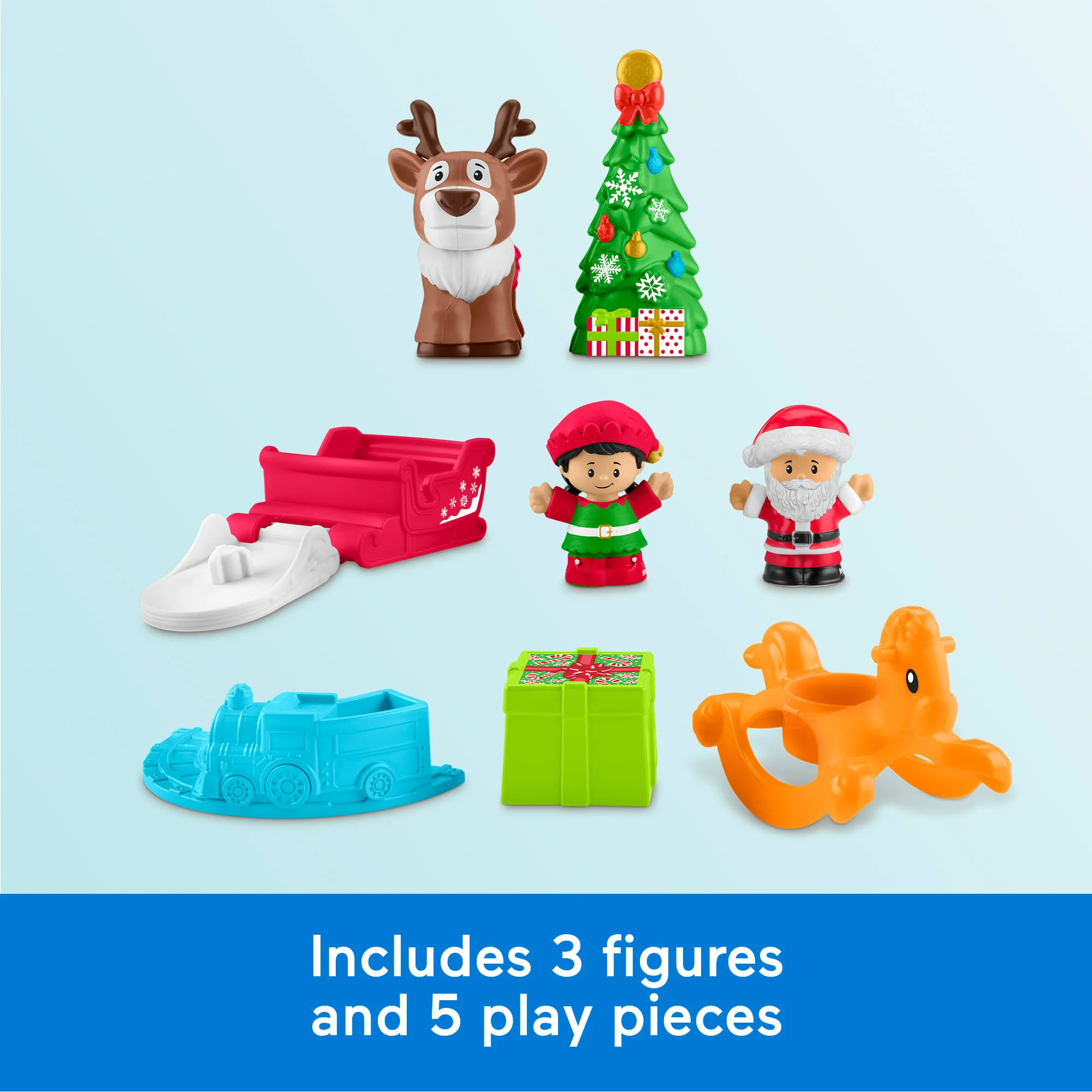 Fisher-Price Little People Christmas Wonderland Gift Set, Playset With Figures For Toddlers - Image 5