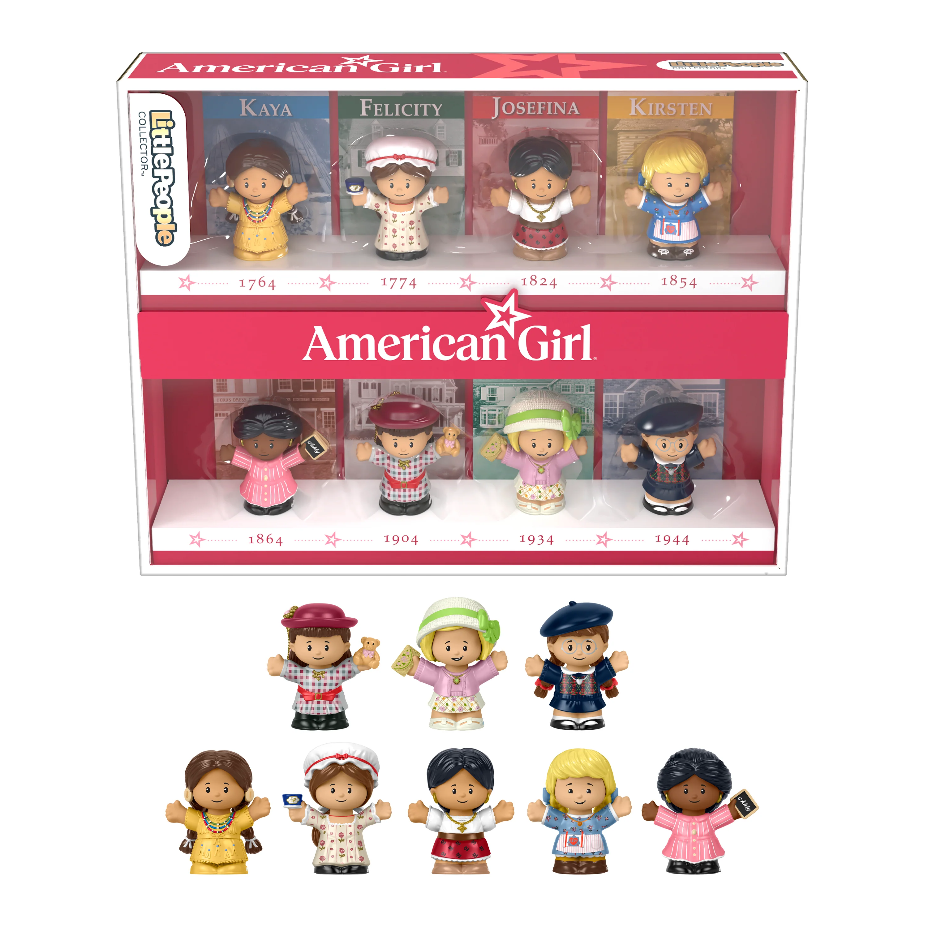 Little People Collector American Girl 40th Anniversary Special Edition Set For Fans, 8 Figures