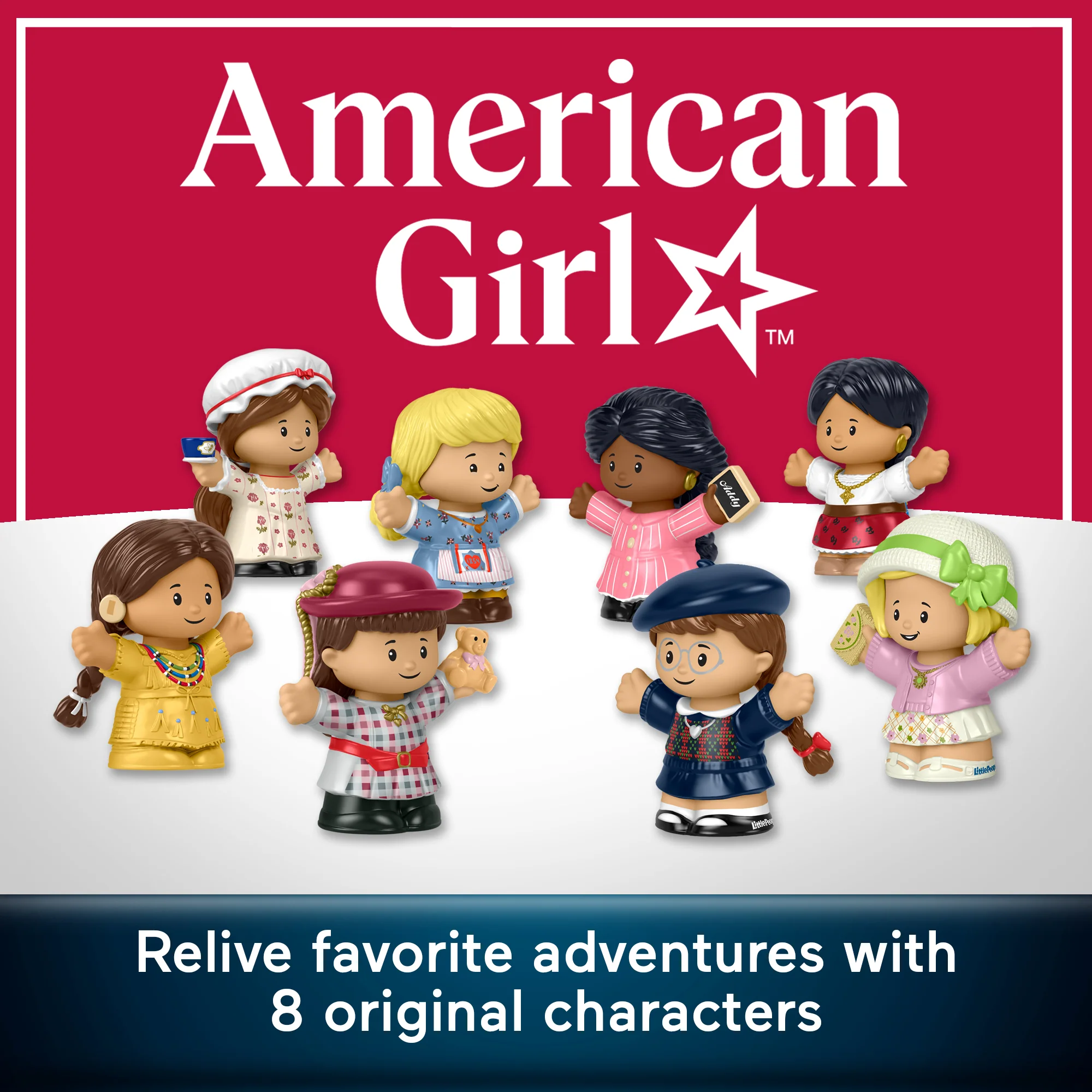 Little People Collector American Girl 40th Anniversary Special Edition Set For Fans, 8 Figures - Image 2