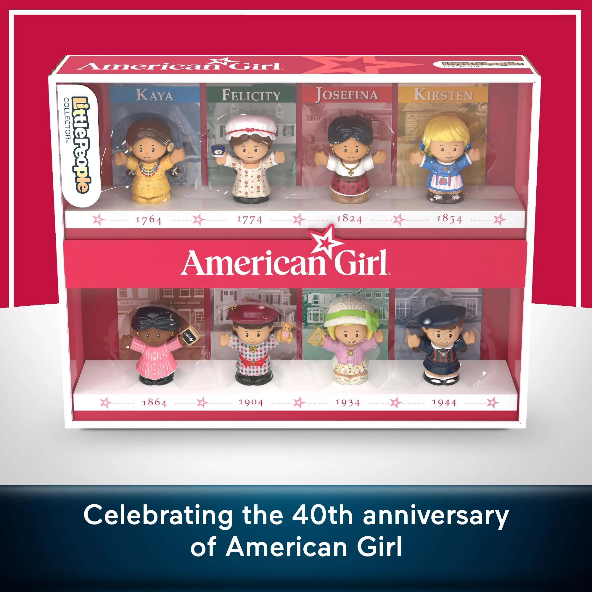 Little People Collector American Girl 40th Anniversary Special Edition Set For Fans, 8 Figures - Image 3