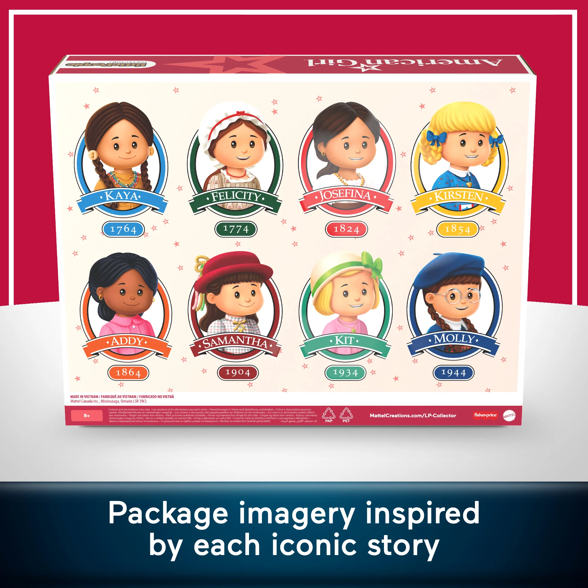 Little People Collector American Girl 40th Anniversary Special Edition Set For Fans, 8 Figures - Image 4