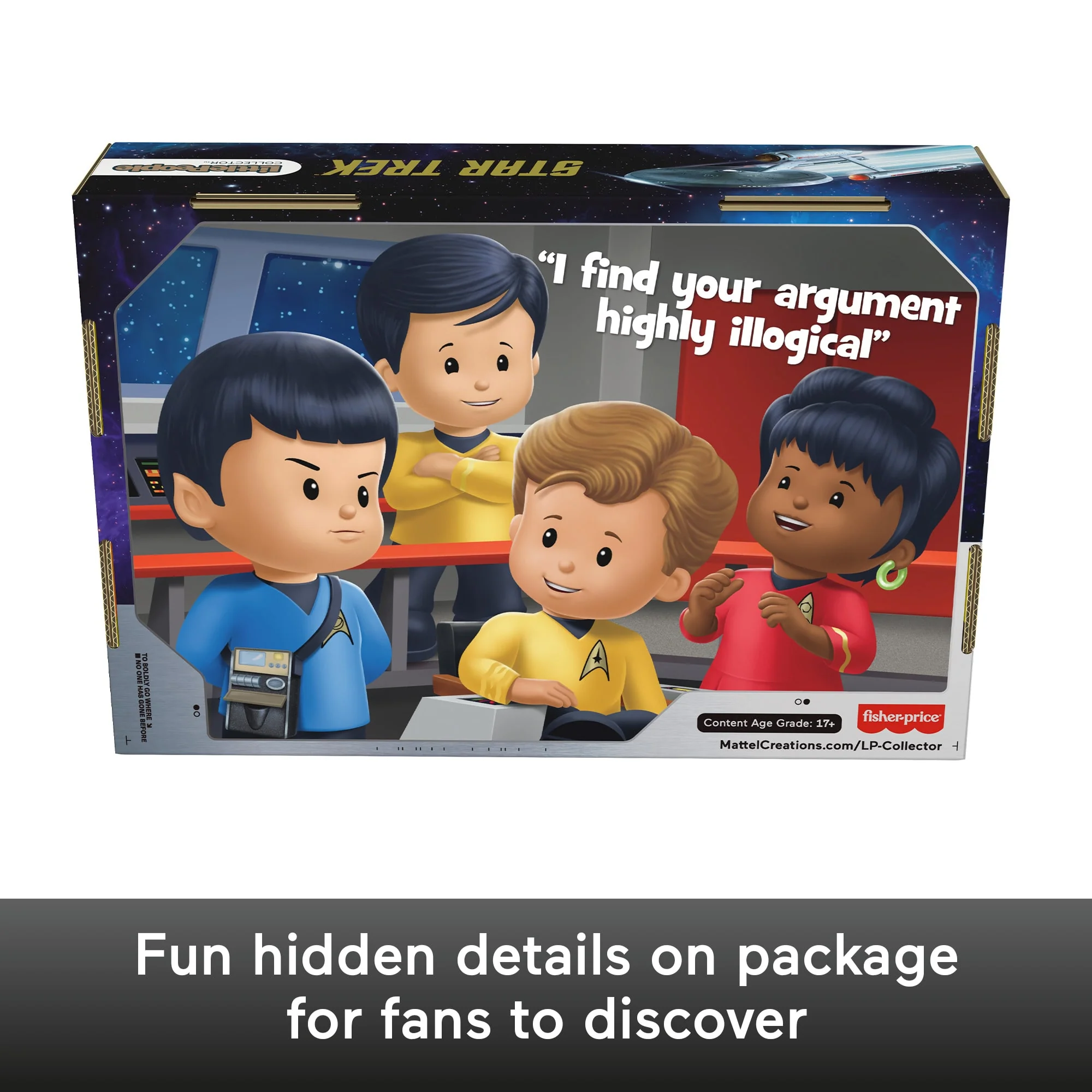 Little People Collector Star Trek Special Edition Set For Fans, 4 Figures in Gift Package - Image 6