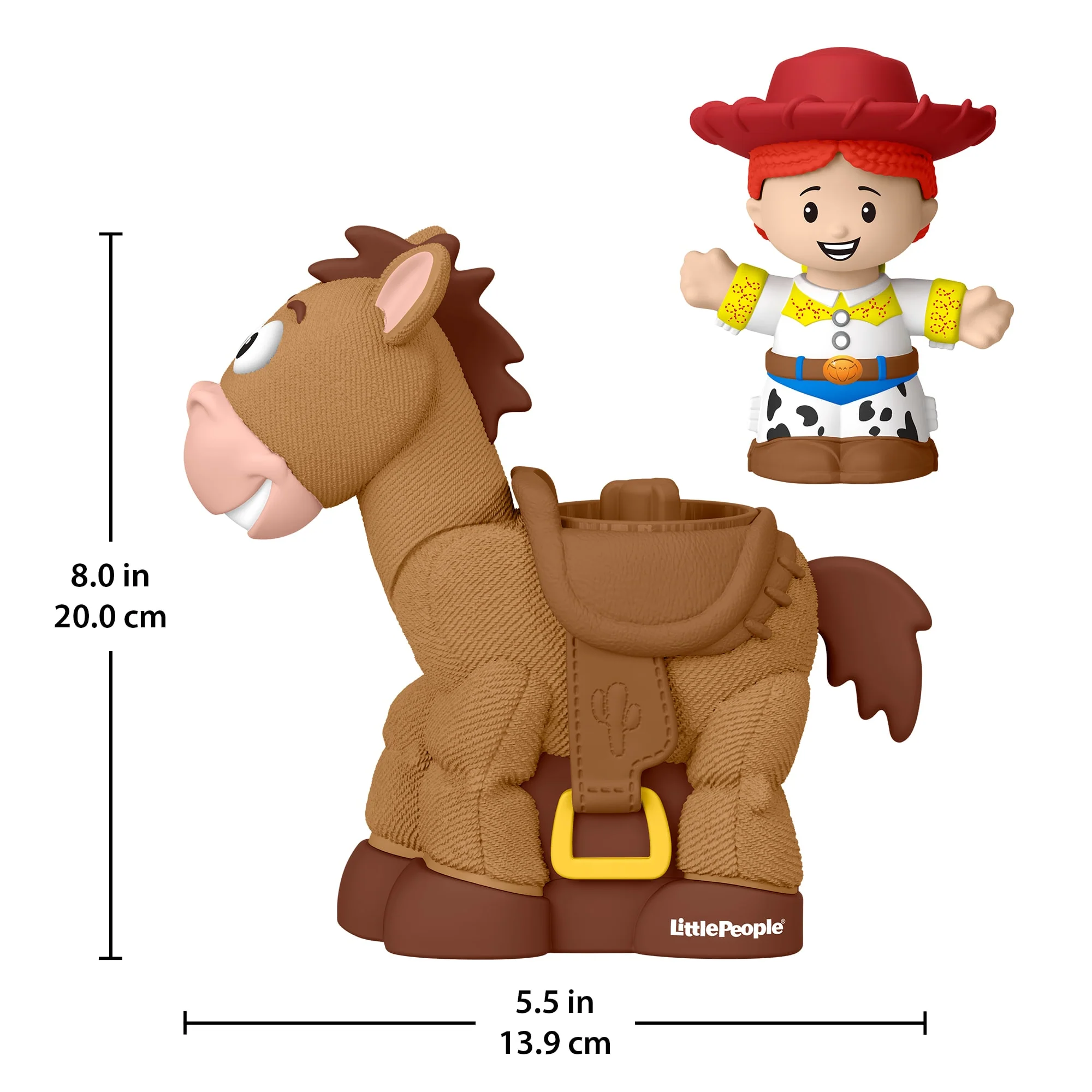 Fisher-Price Little People Disney Pixar Toy Story Bobbin’ Bullseye & Jessie, Toddler Figure Set - Image 5