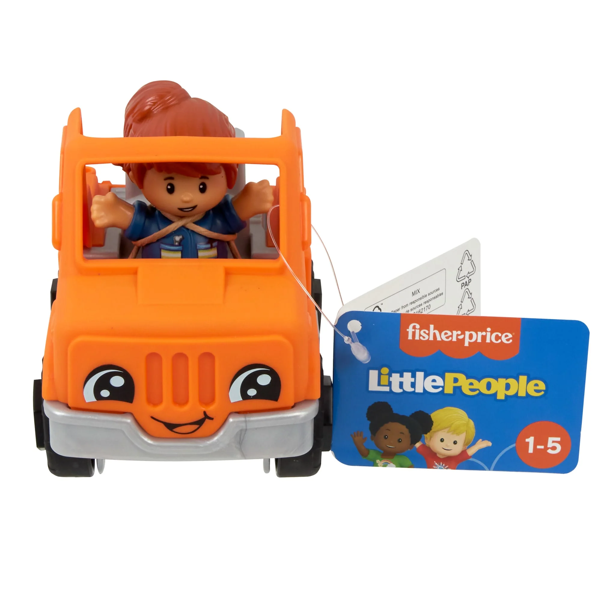 Fisher-Price Little People Help And Go Tow Truck & Figure Set For Toddlers, 2 Pieces - Image 6
