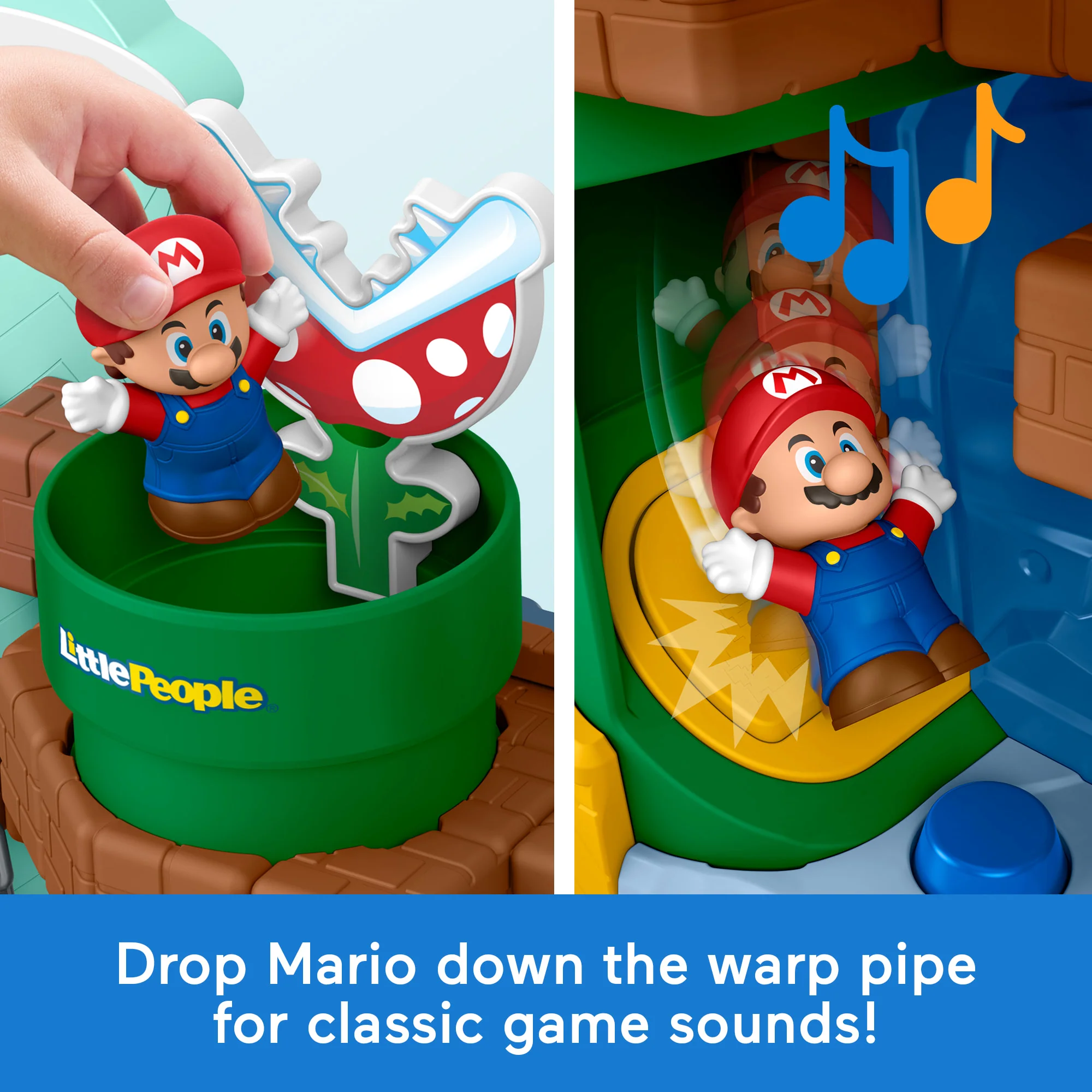 Fisher-Price Little People My Mario Adventure Playset Bundle With 6 Figures For Toddler Musical Play - Image 3