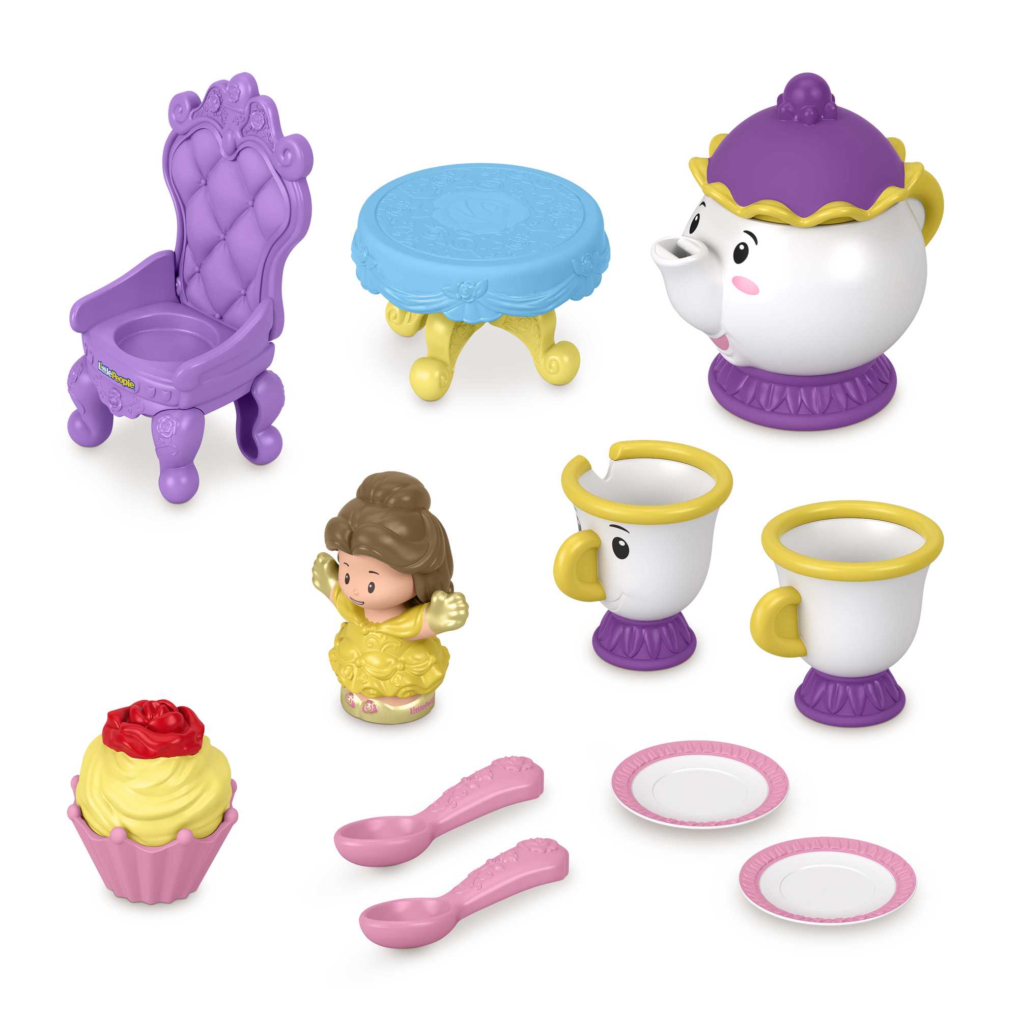 Little People Princesses Disney Coffret L’Heure du thé Avec Belle - Image 5