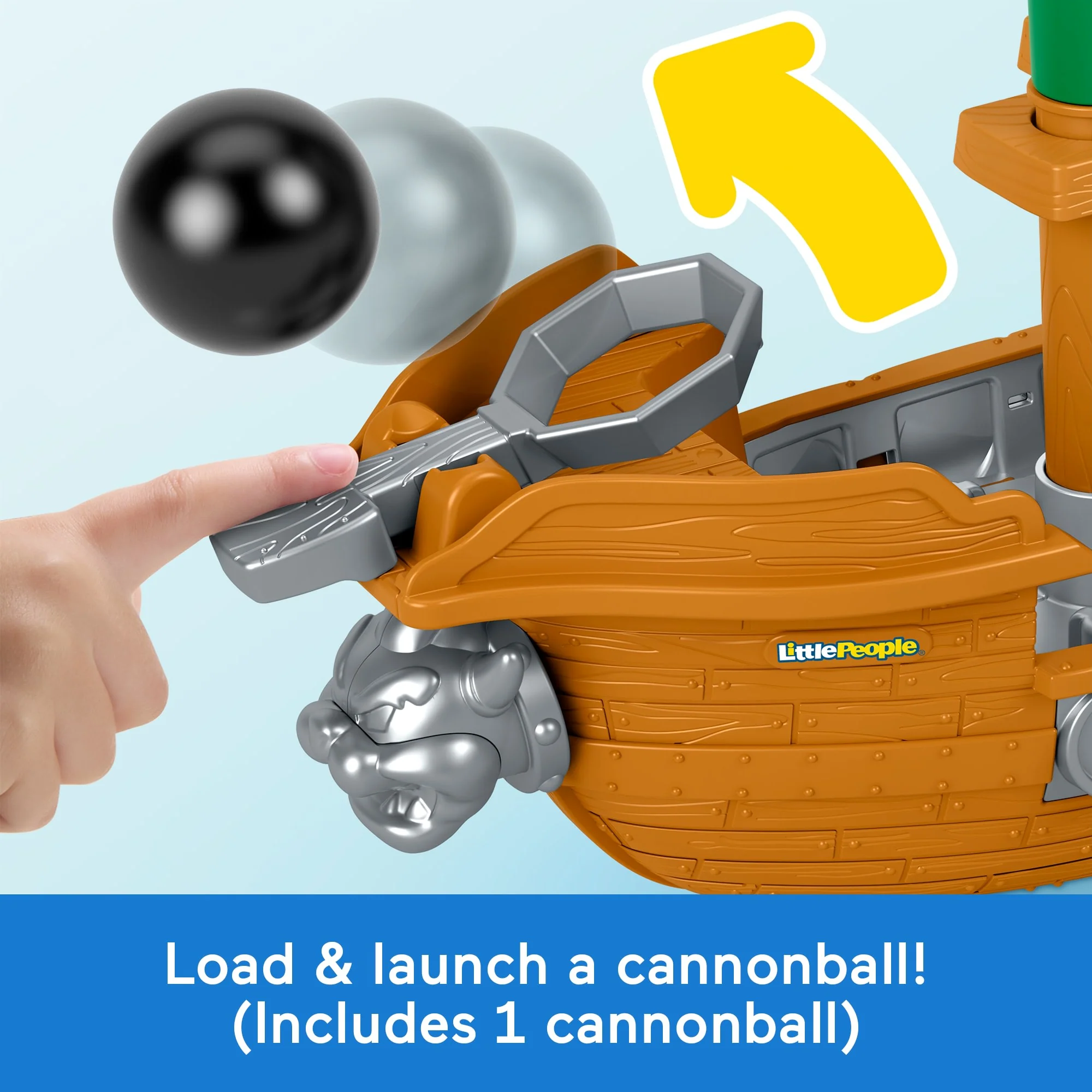 Fisher-Price Little People My Mario Bowser's Airship & Figure Set Toddler Toy - Image 3